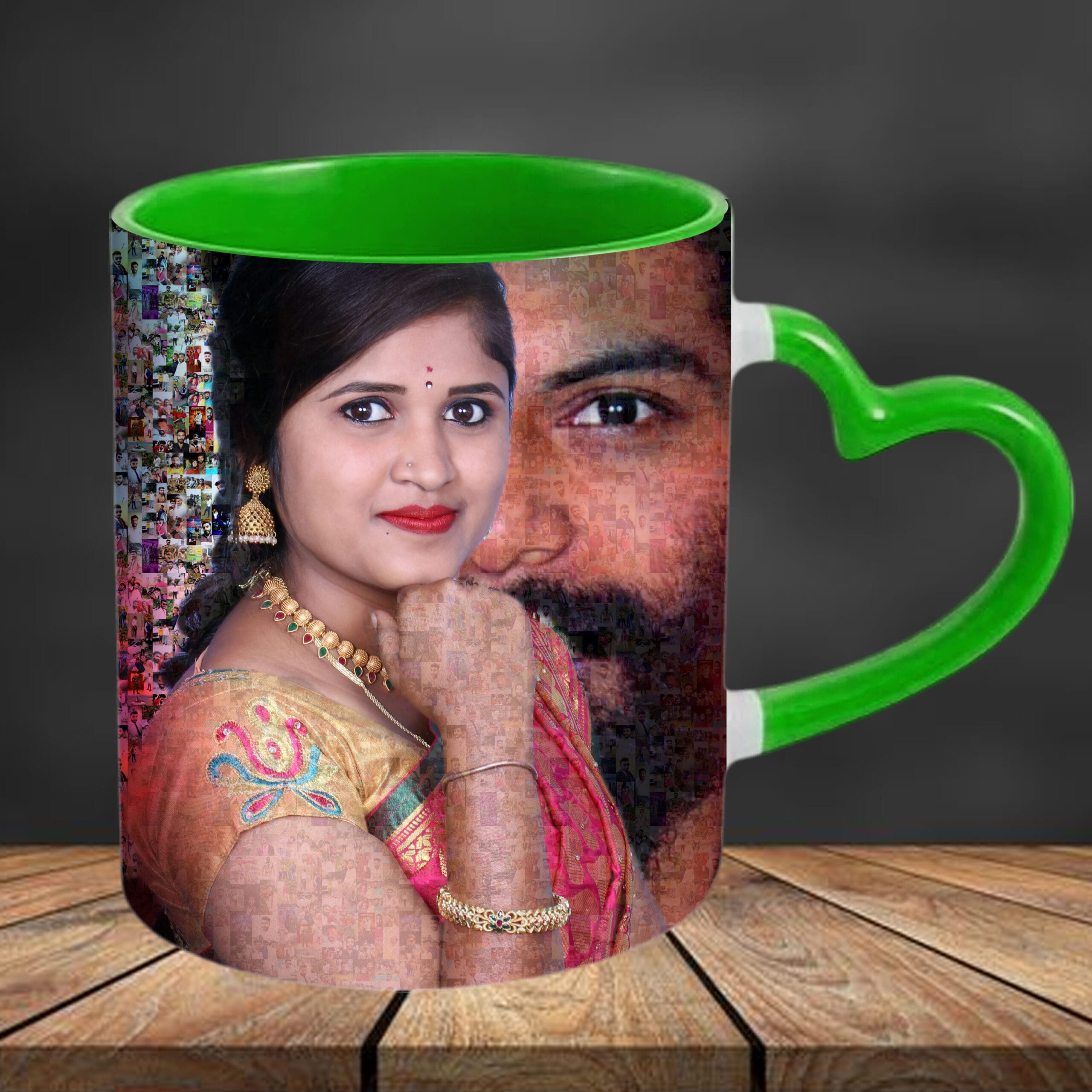 Heart Handle Colour Mug - Image 4