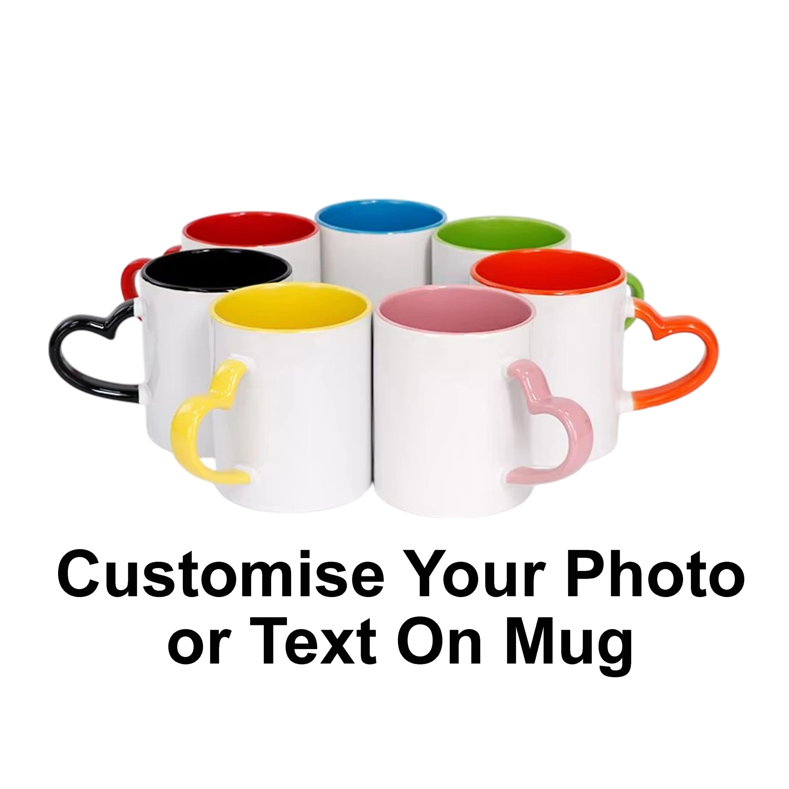 Heart Handle Colour Mug