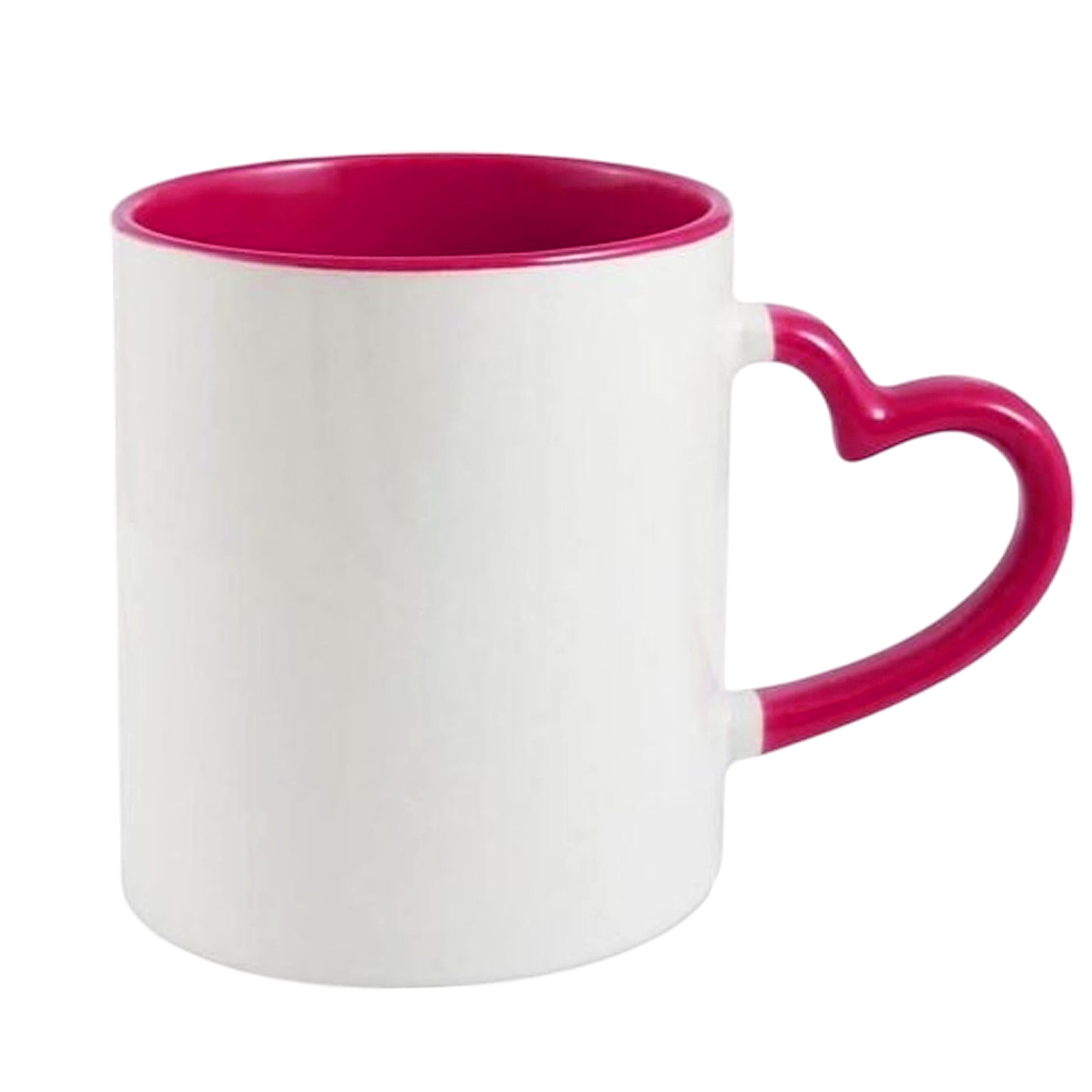 Heart Handle Pink Colour Mug - Image 4