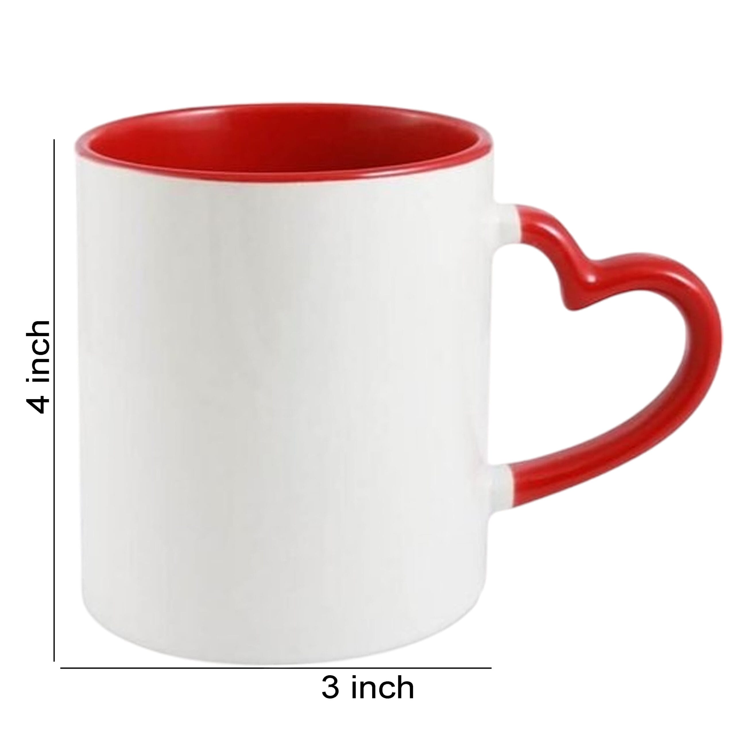 Heart Handle Colour Mug - Image 3