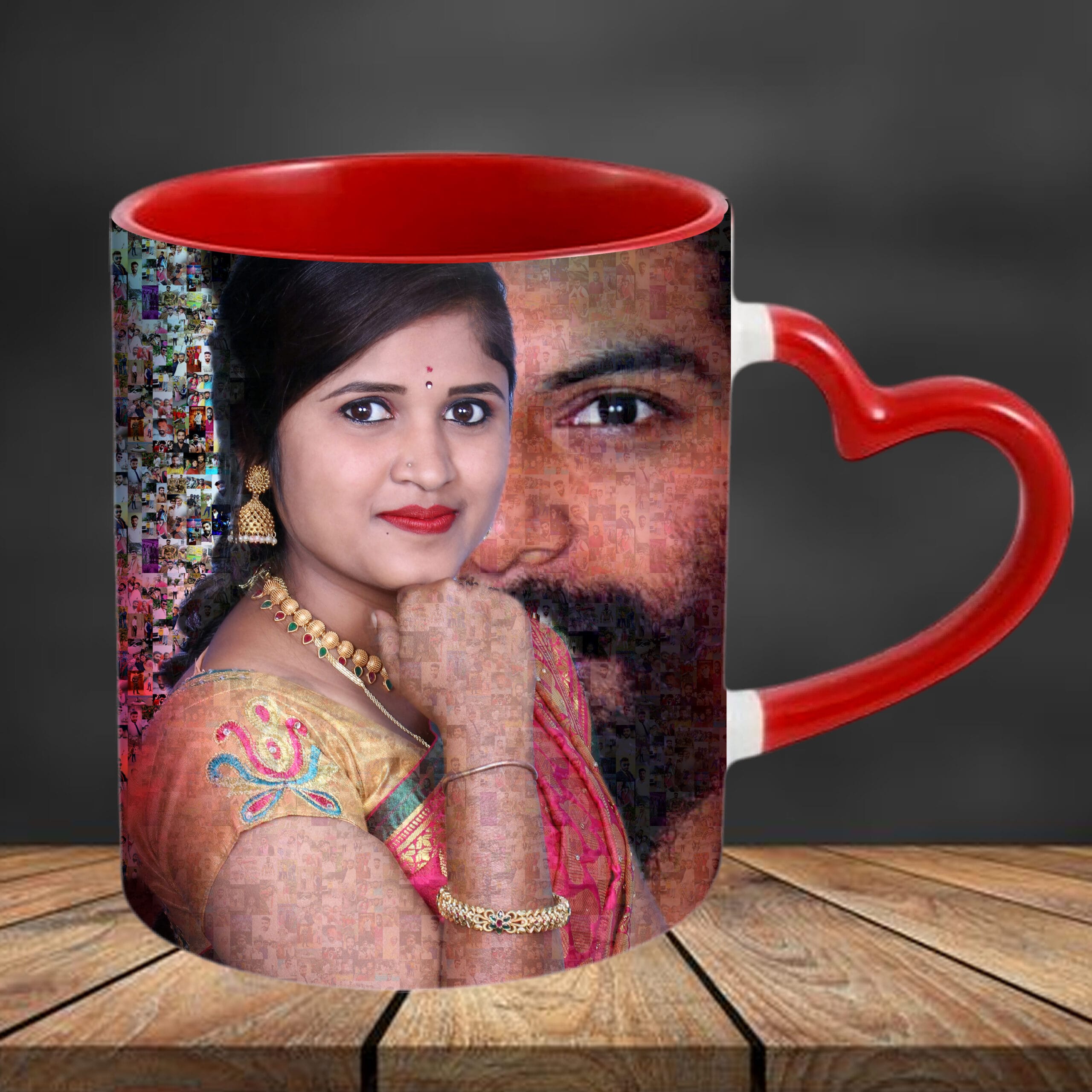 Heart Handle Colour Mug - Image 2