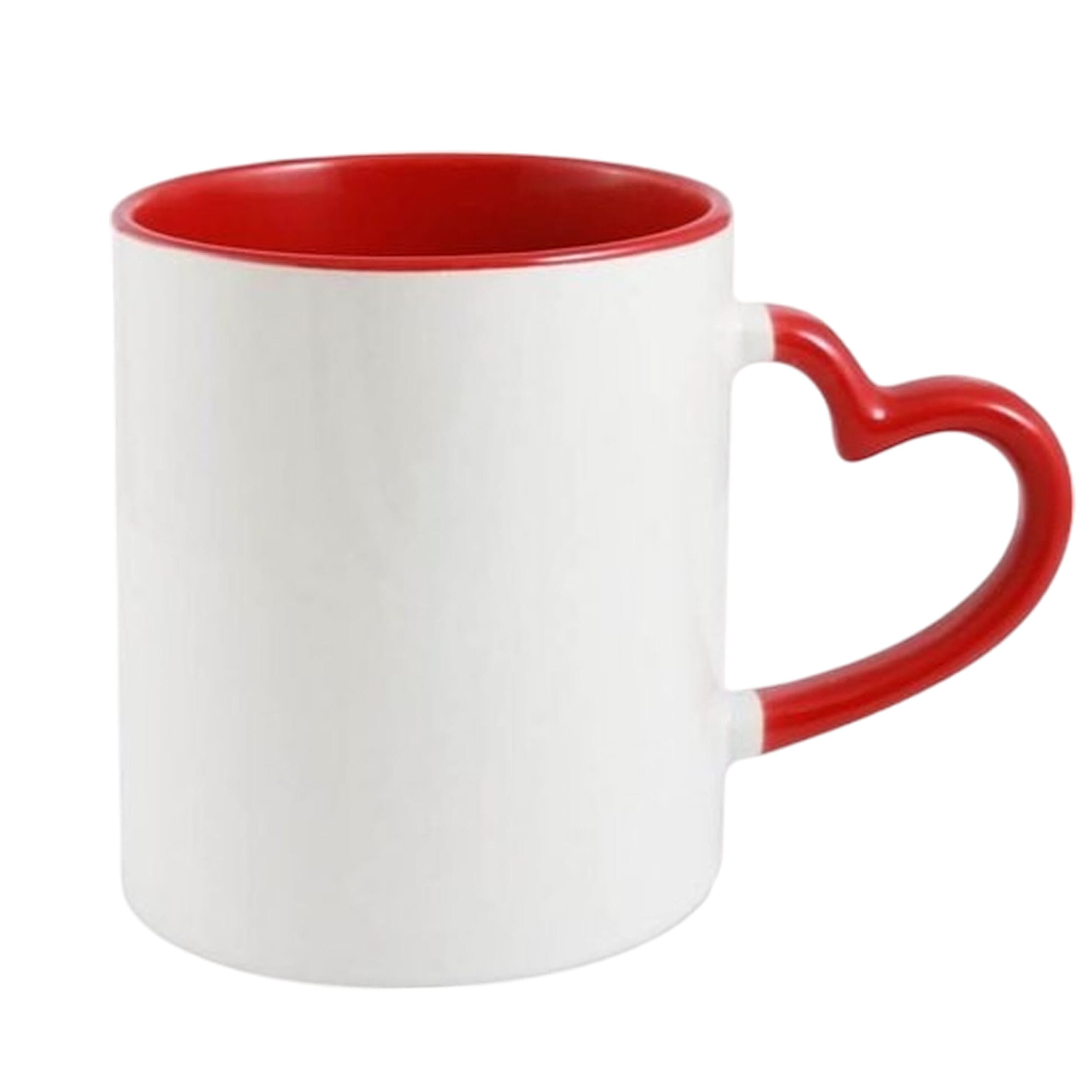 Heart Handle Red Colour Mug - Image 4