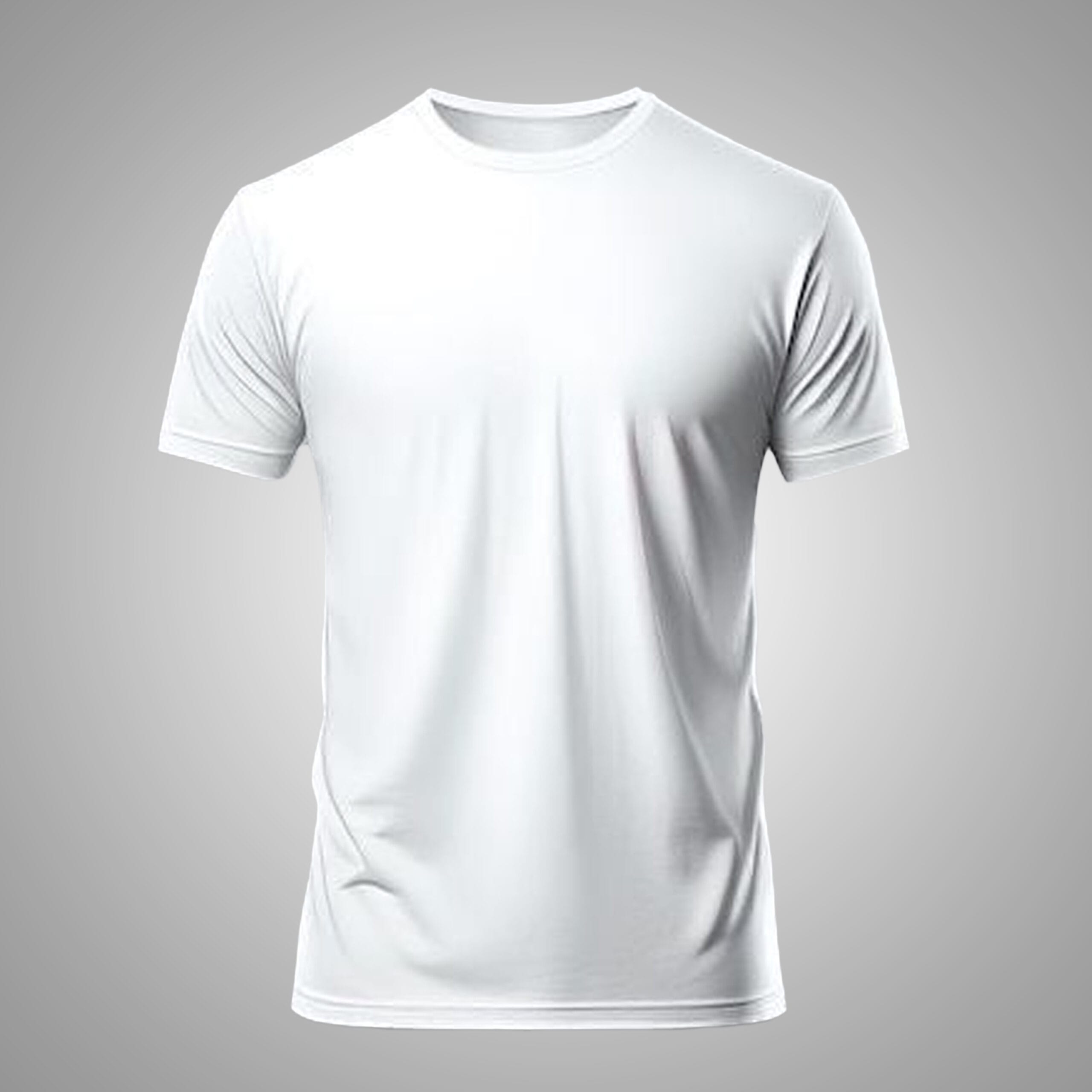 White Colour Round Neck T-Shirt For Men - Image 6