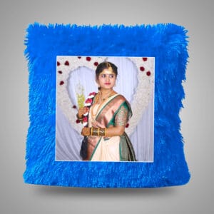 Personalized Photo Square Fur Pillow