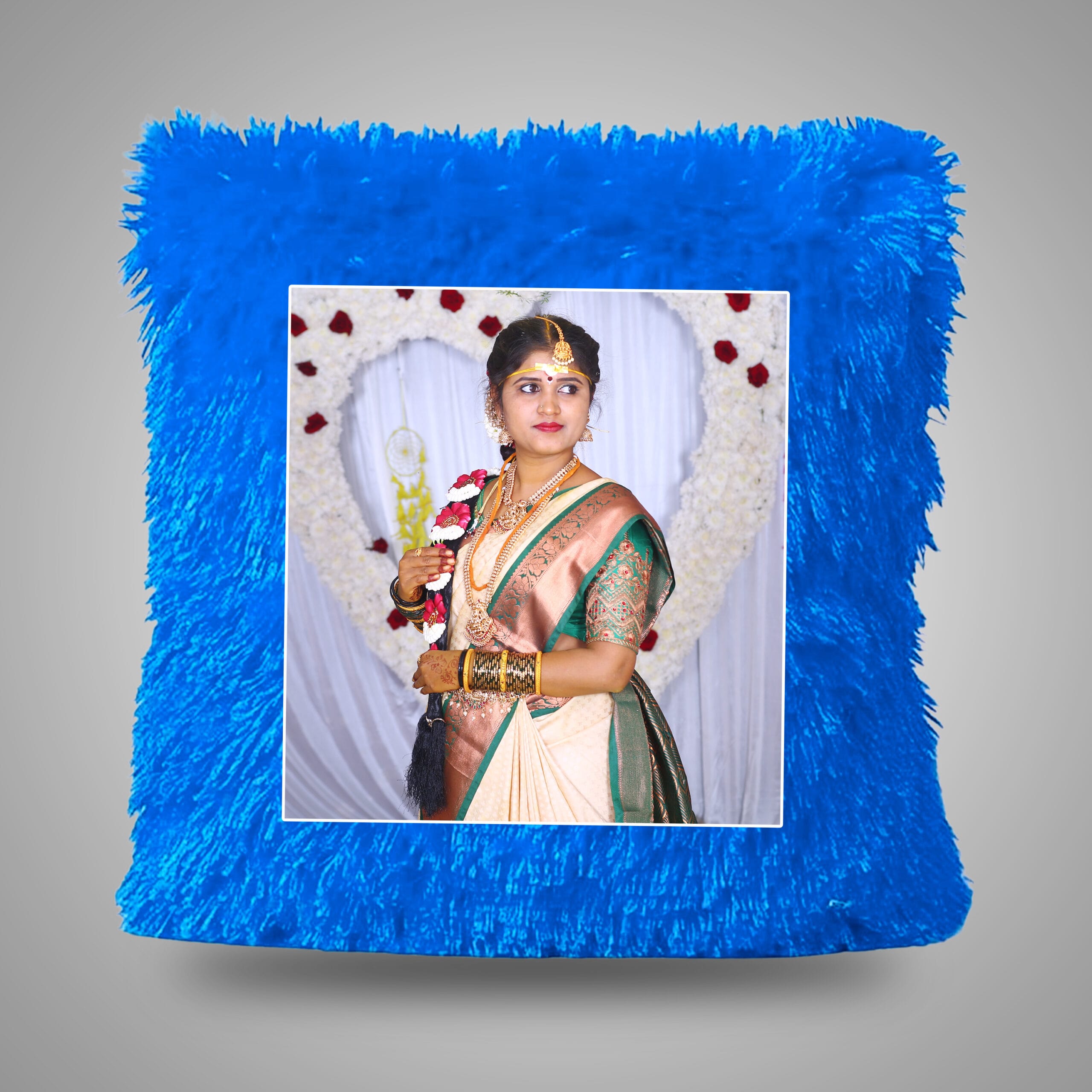 Personalized Photo Square Fur Pillow