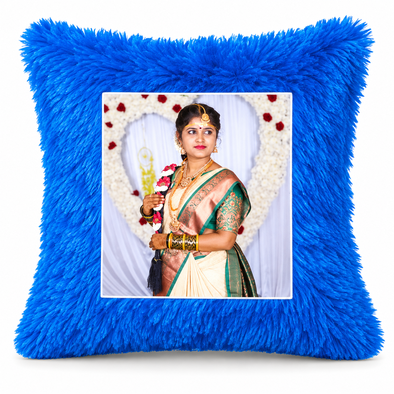 Personalized Photo Square Fur Pillow