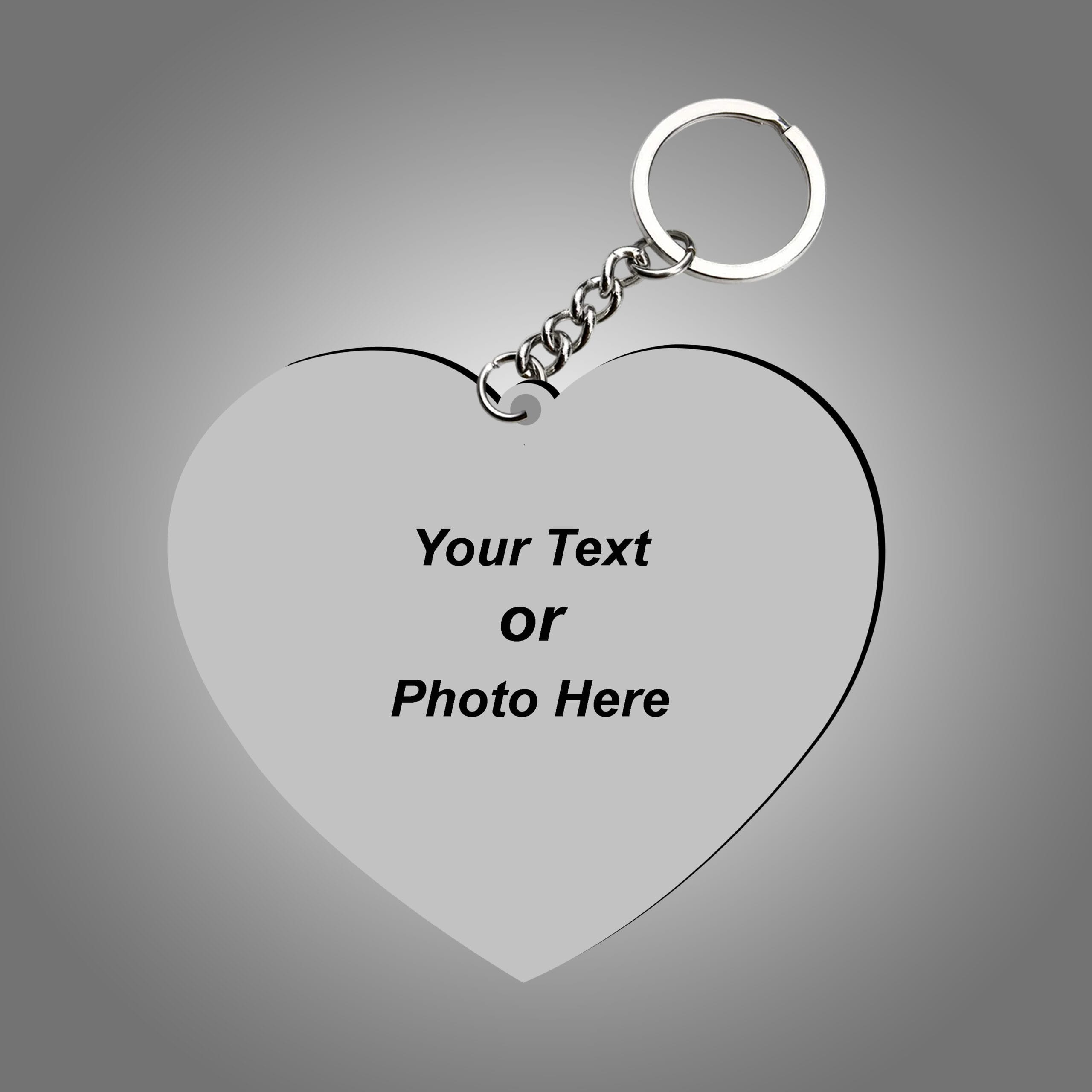 Heart Personalized Photo Keychain