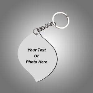 Leaf Personalized Photo Keychain