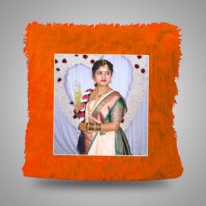 Personalized Photo Square Fur Pillow