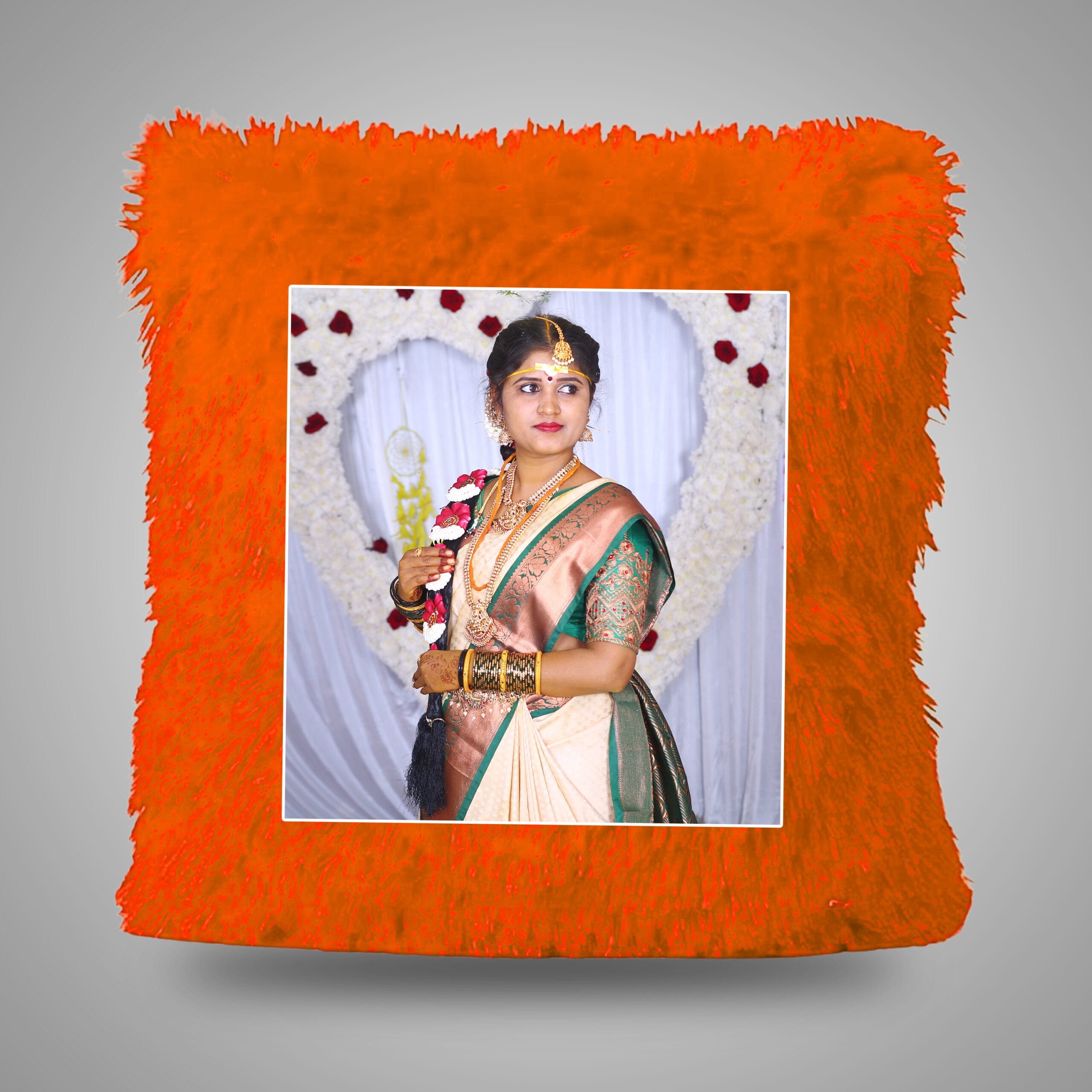 Personalized Photo Square Fur Pillow