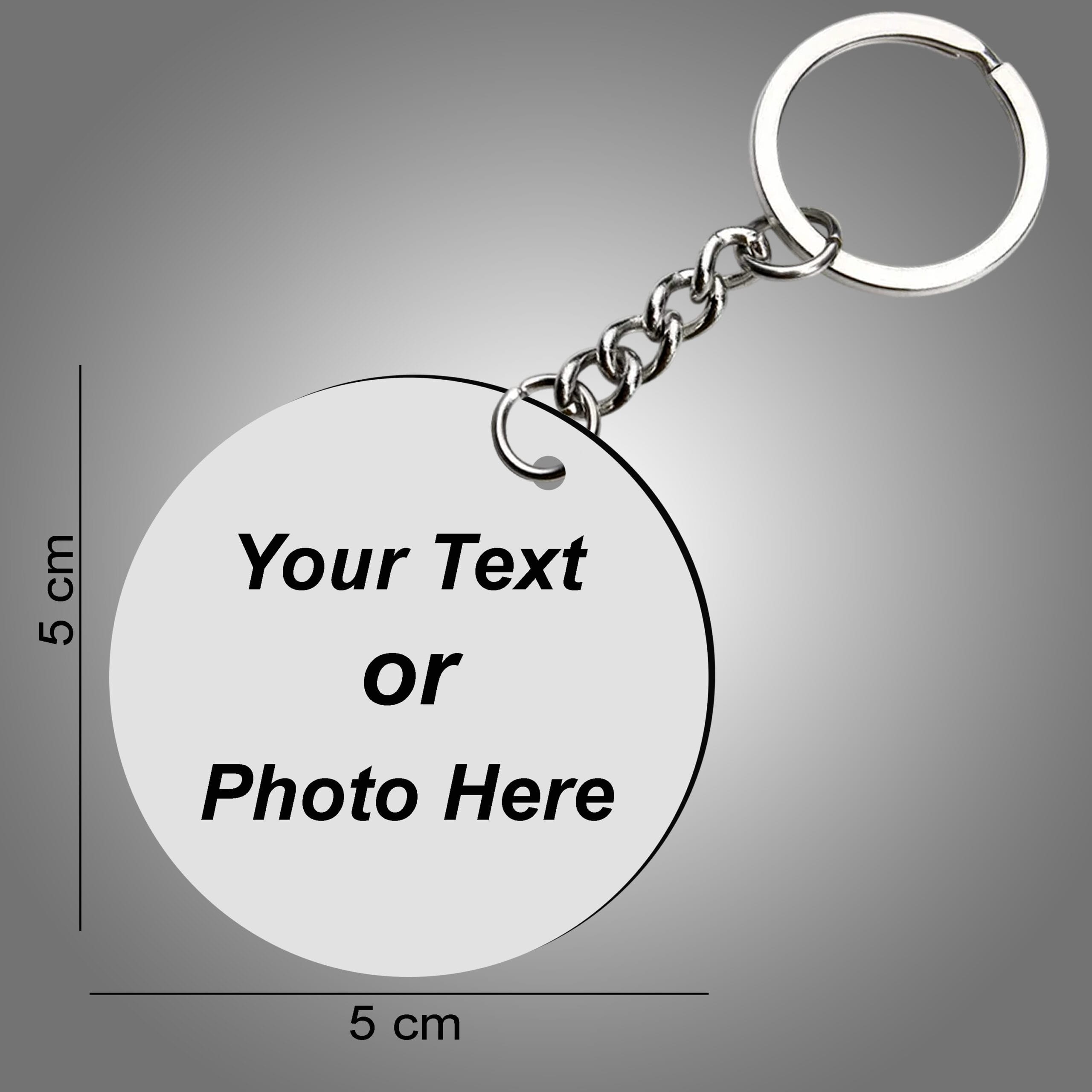 Circle Personalized Photo Keychain - Image 3