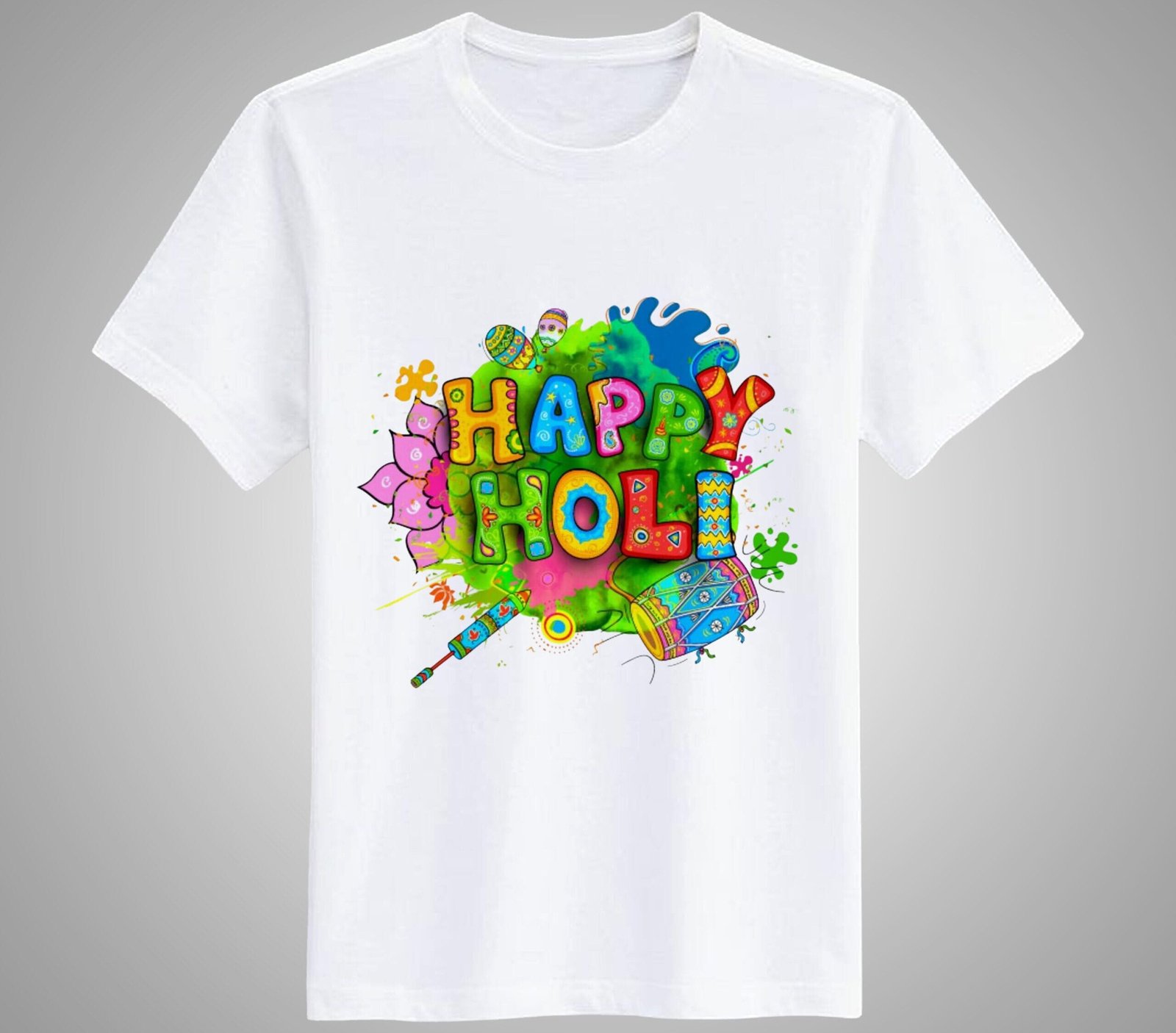 Happy Holi T-Shirt For Men and Women
