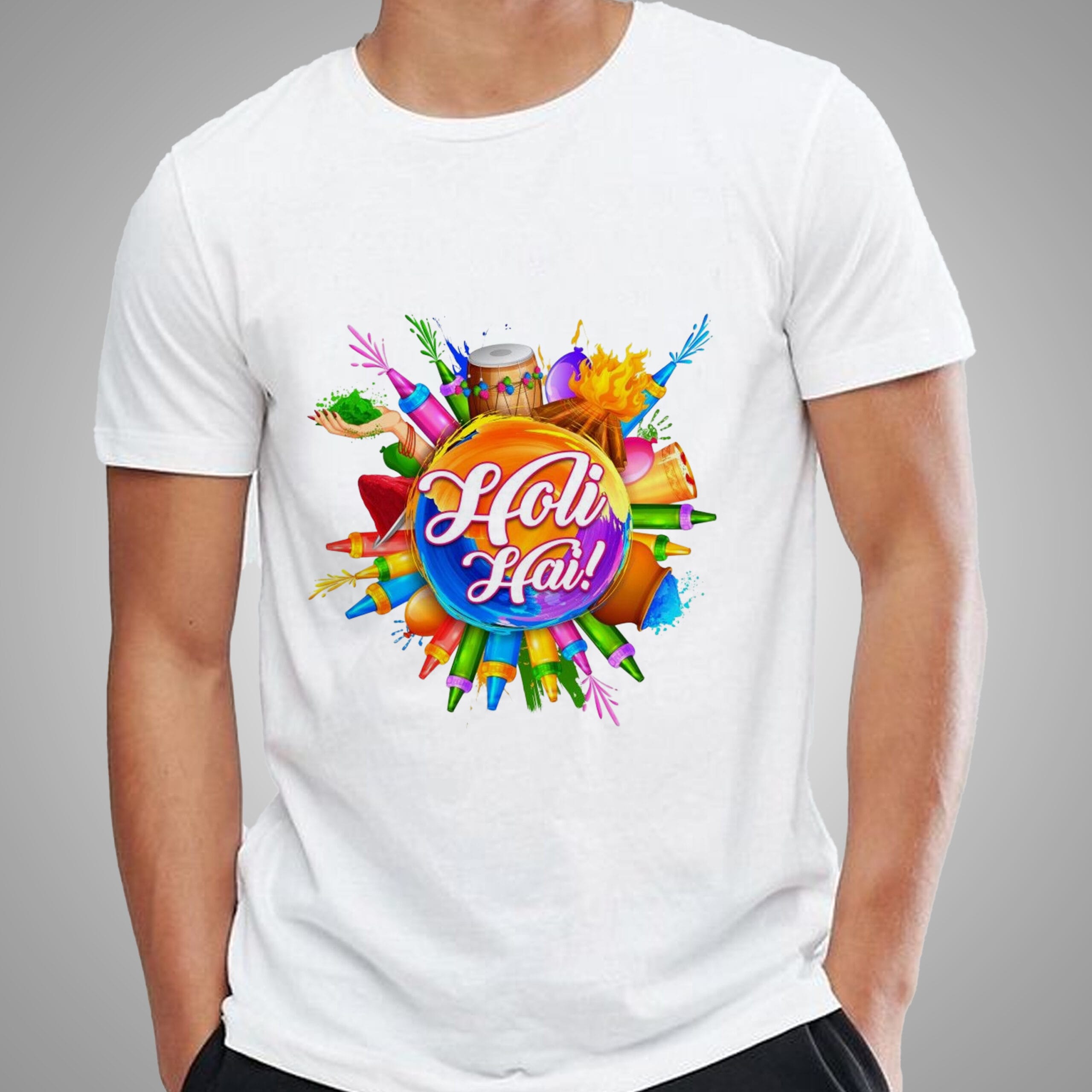 Happy Holi T-Shirt For Men and Women - Image 4