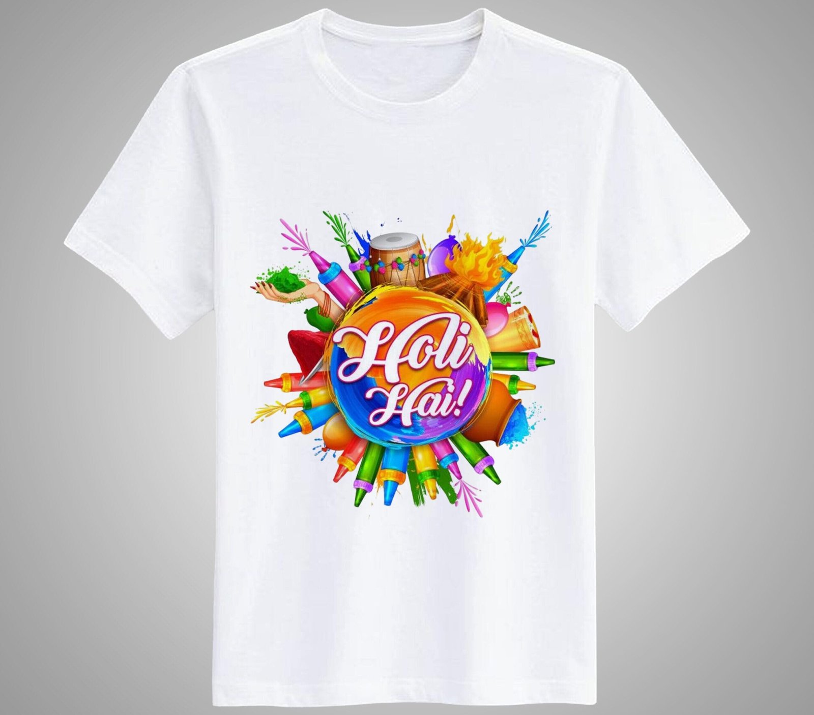 Happy Holi T-Shirt For Men and Women
