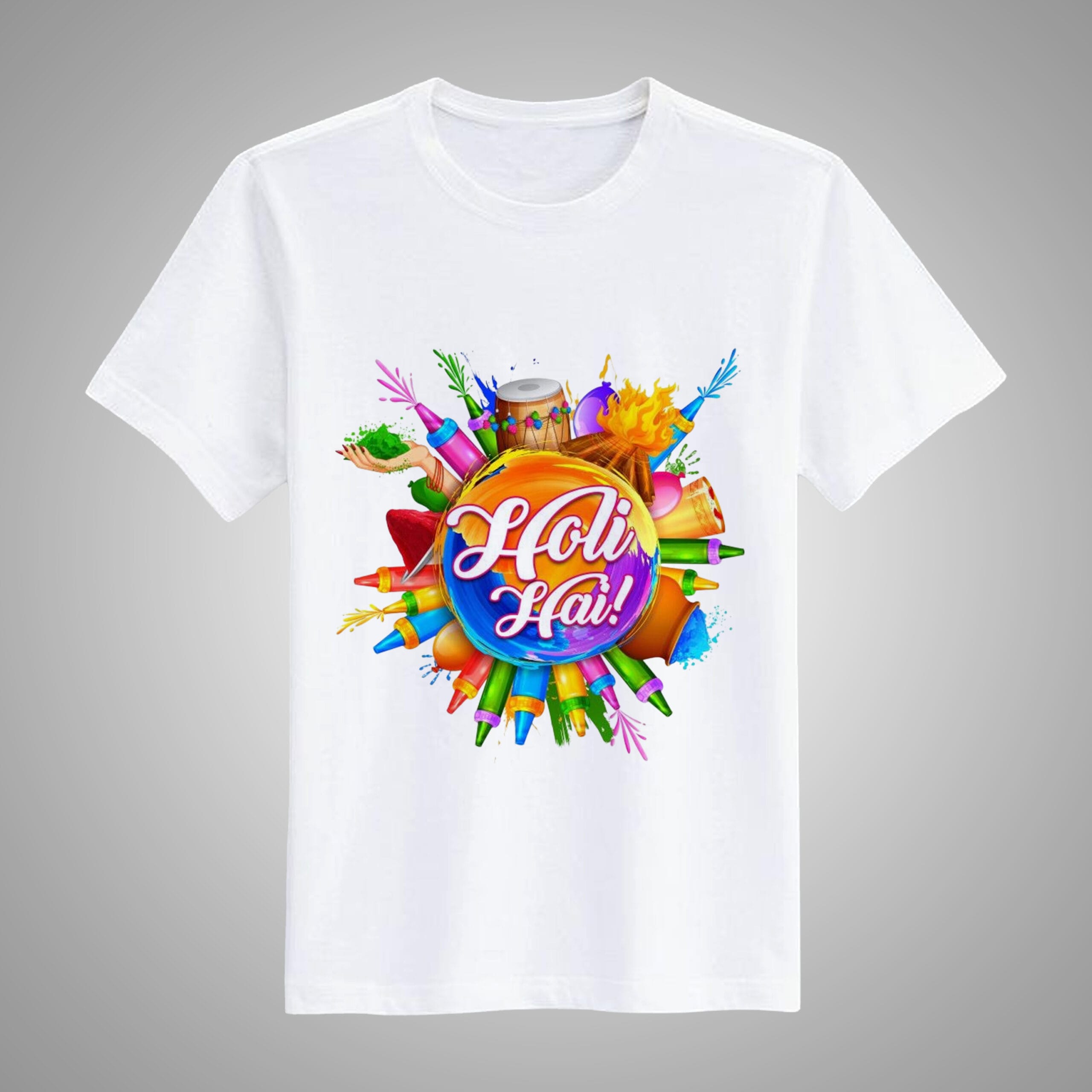 Happy Holi T-Shirt For Men and Women