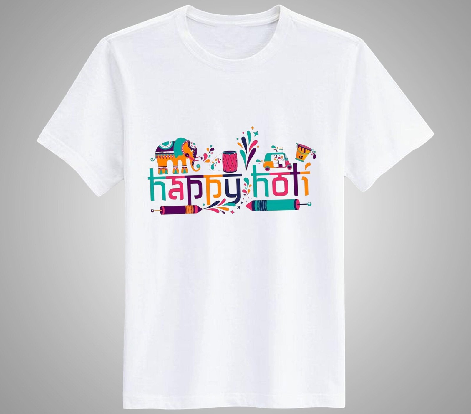 Happy Holi T-Shirt For Men and Women