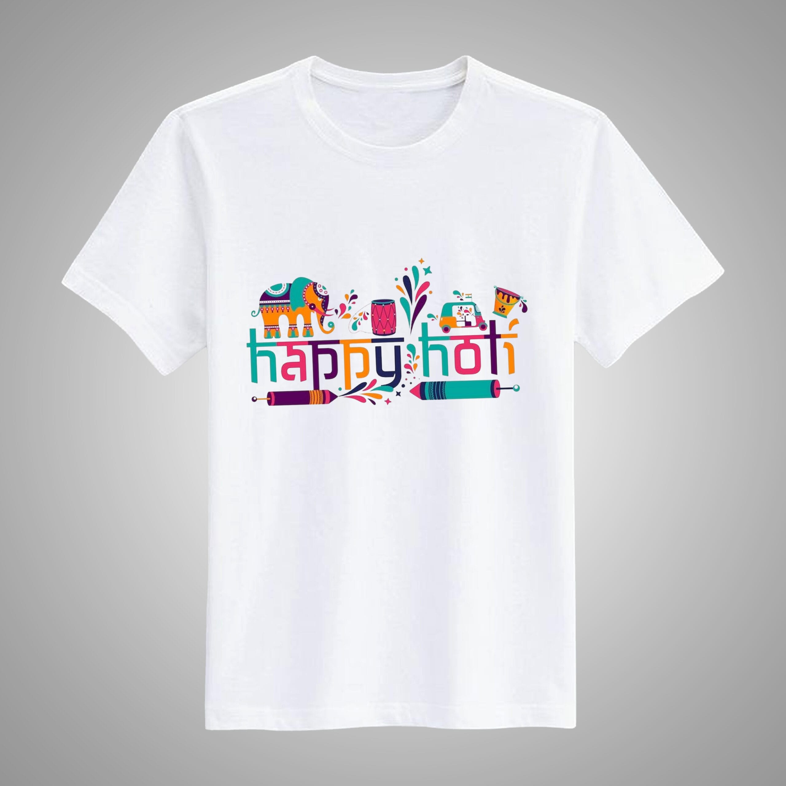 Happy Holi T-Shirt For Men and Women