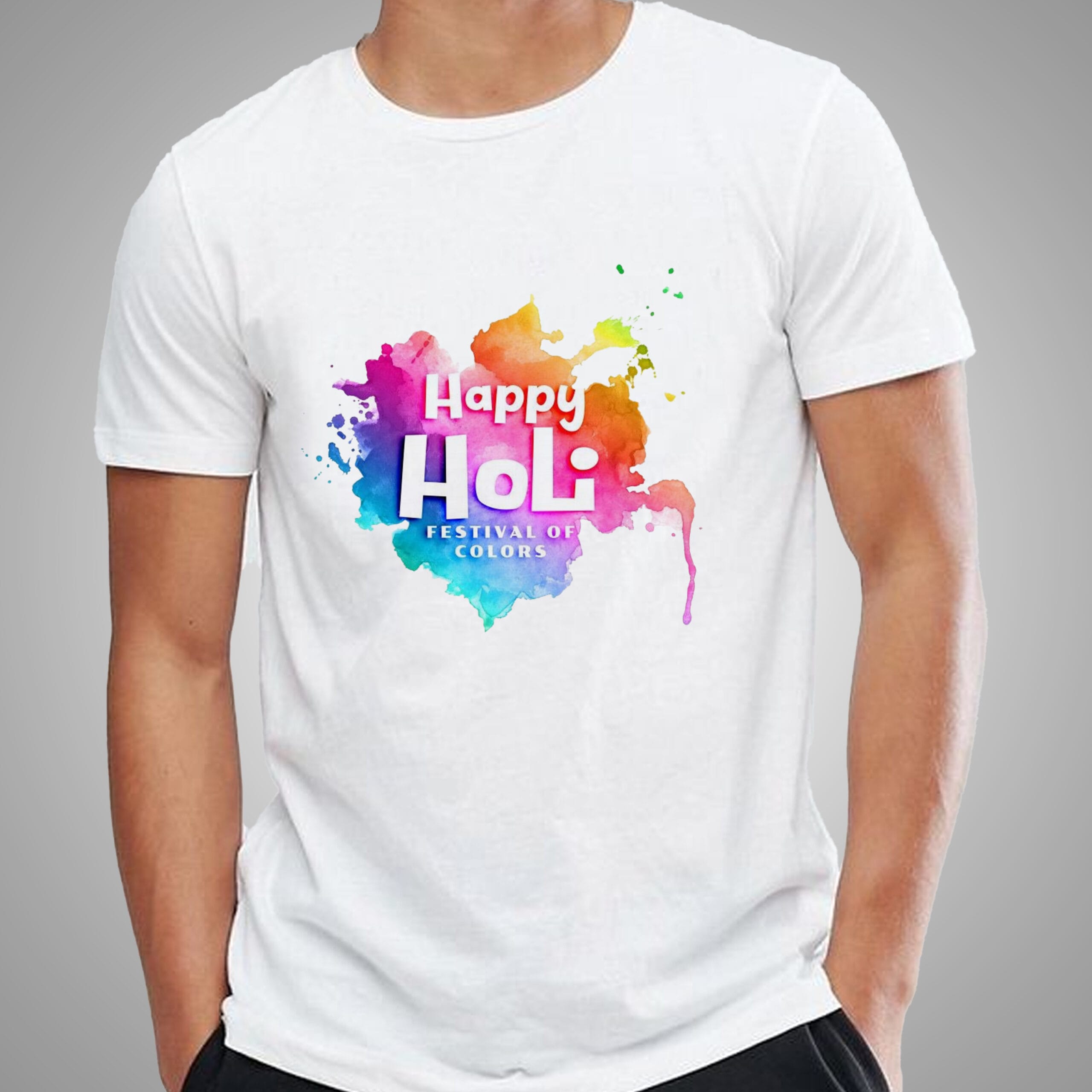 Happy Holi T-Shirt For Men and Women - Image 5