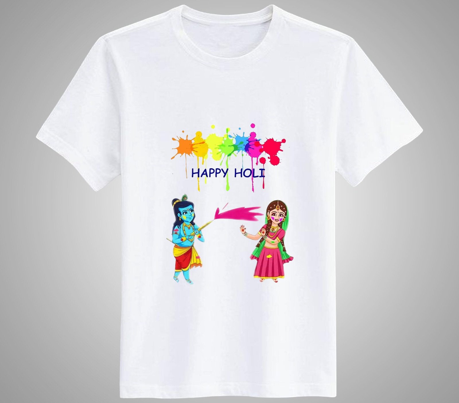 Happy Holi T-Shirt For Men and Women