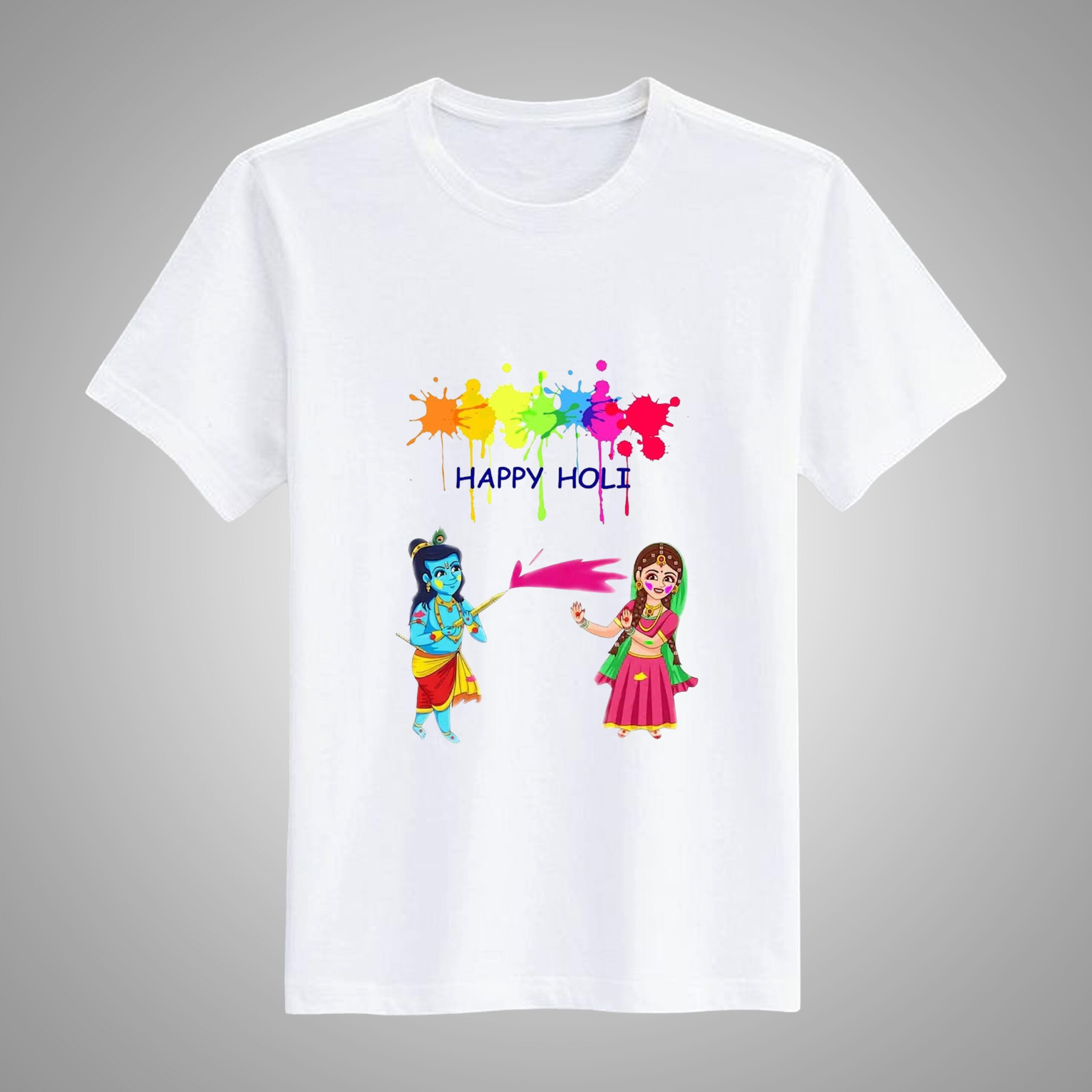 Happy Holi T-Shirt For Men and Women