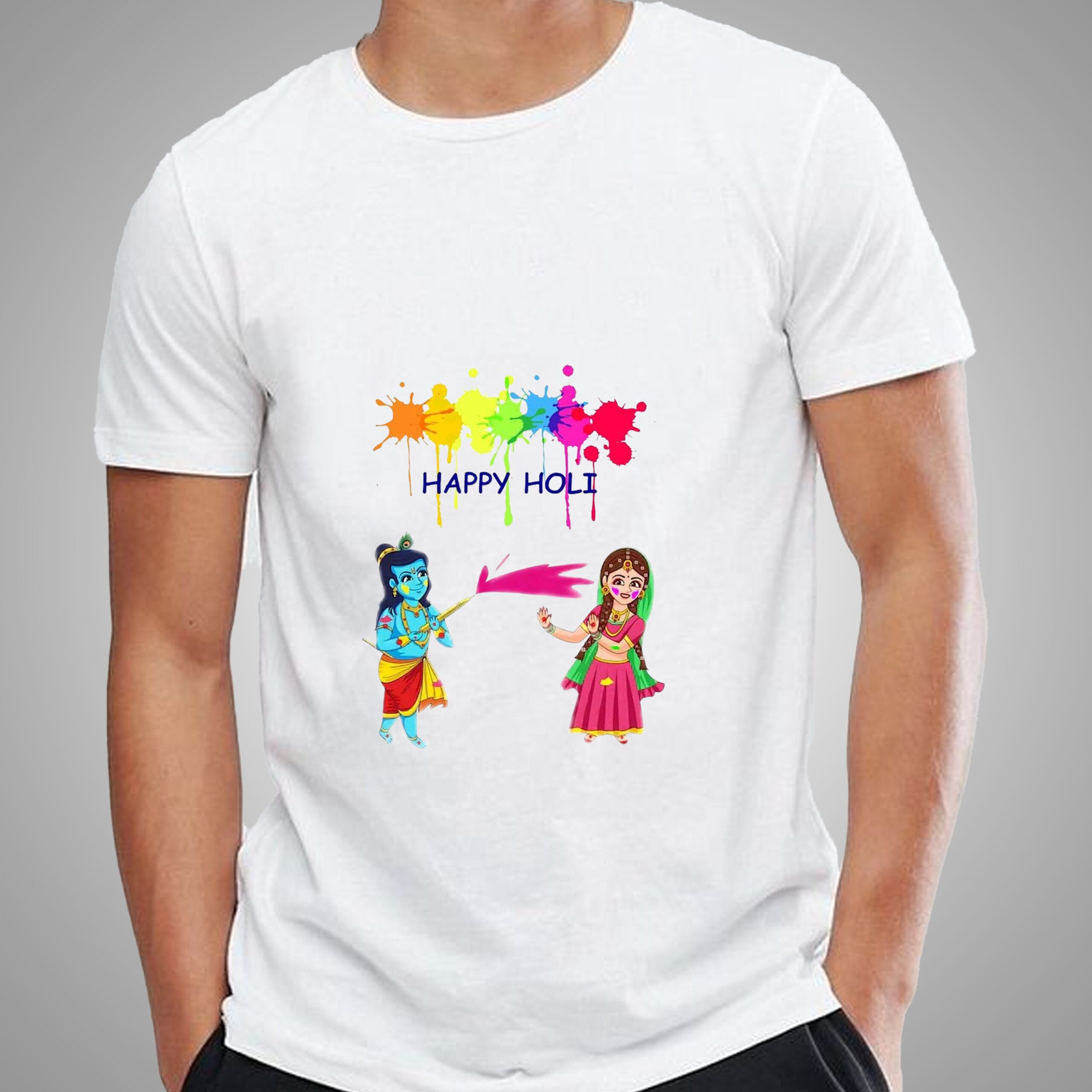 Happy Holi T-Shirt For Men and Women - Image 5