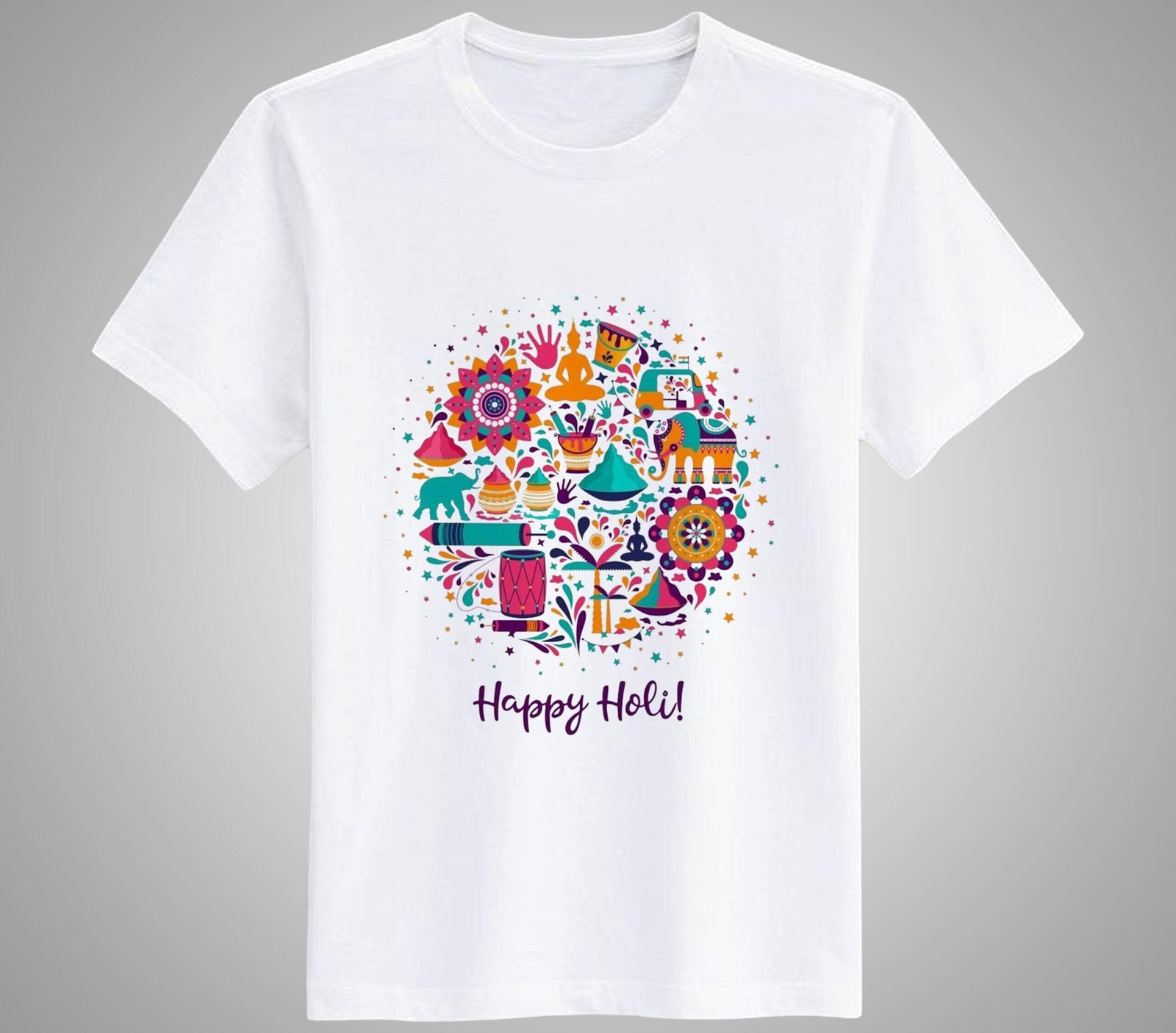 Happy Holi T-Shirt For Men and Women