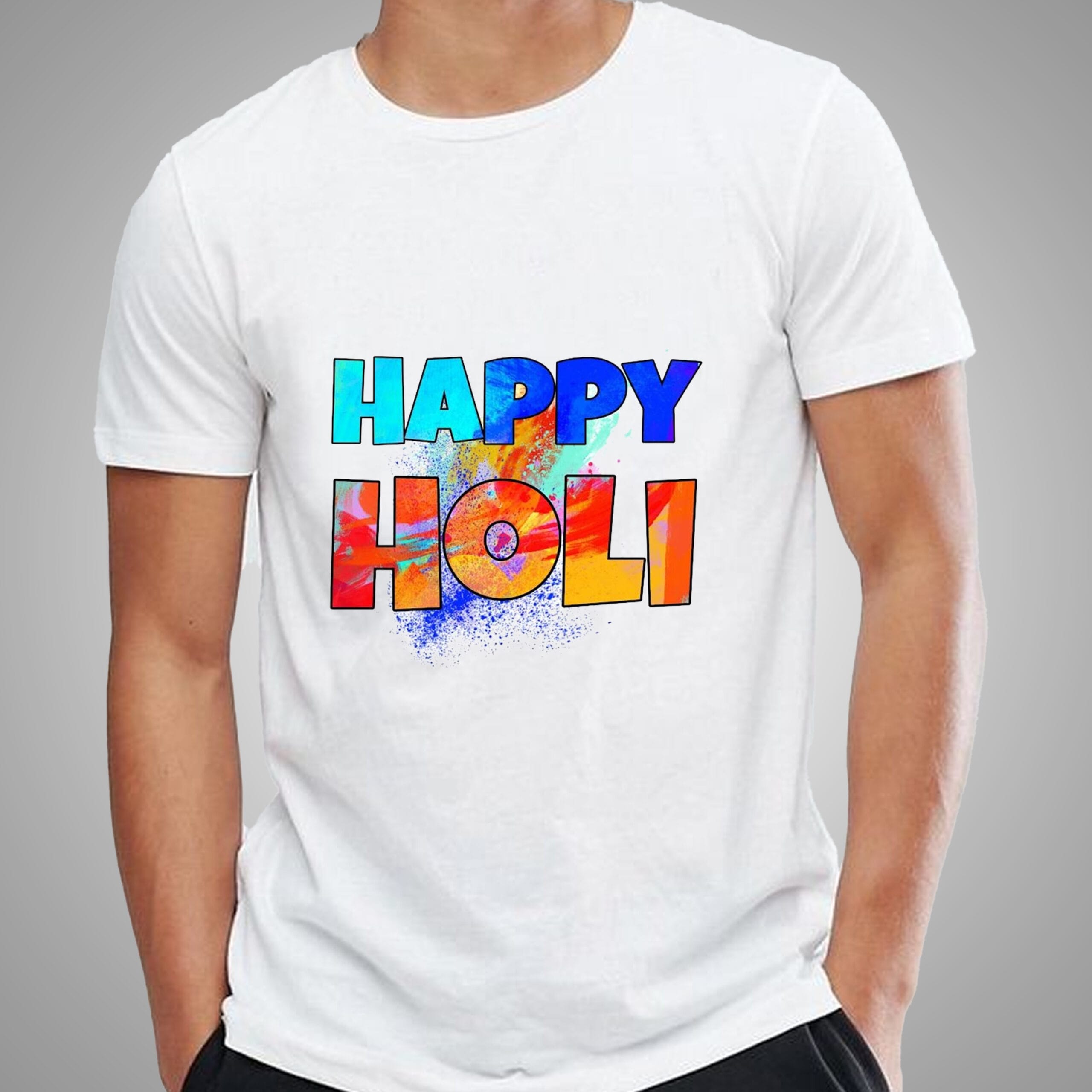 Happy Holi T-Shirt For Men and Women - Image 6