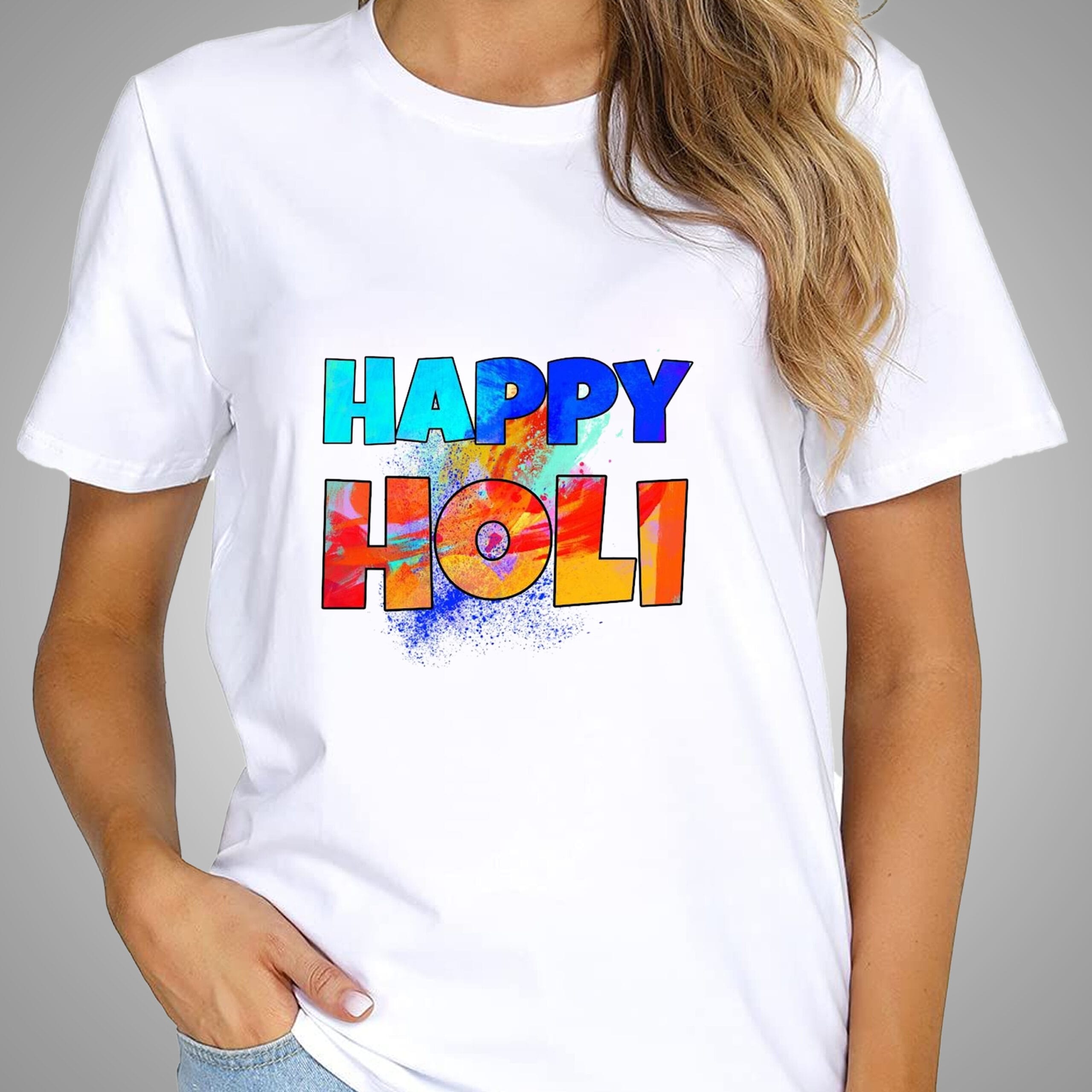 Happy Holi T-Shirt For Men and Women - Image 4