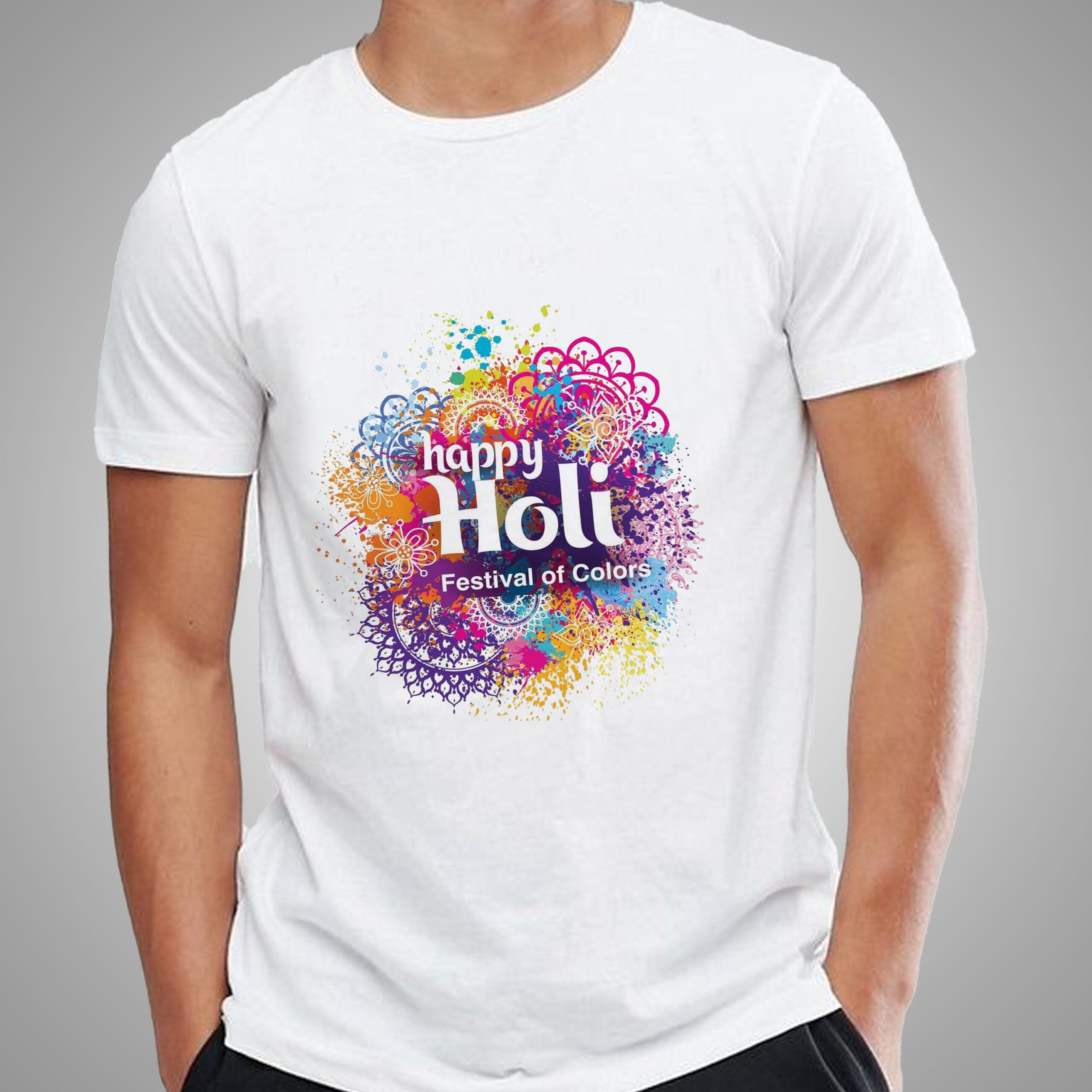 Happy Holi T-Shirt For Men and Women - Image 4