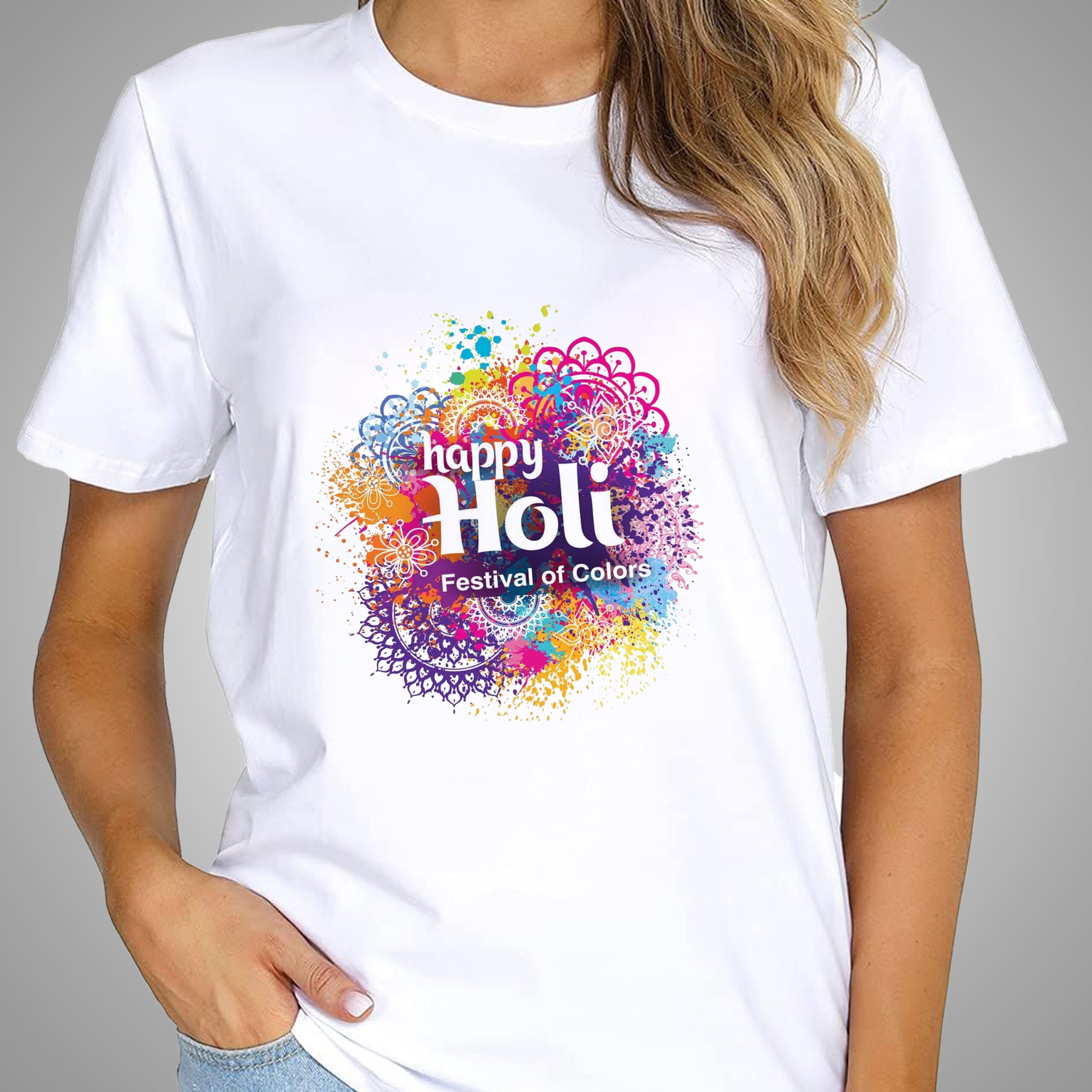 Happy Holi T-Shirt For Men and Women