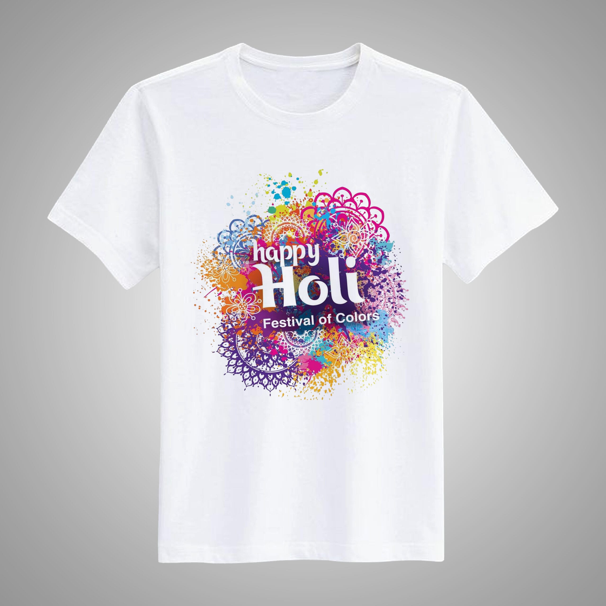 Happy Holi T-Shirt For Men and Women - Image 3