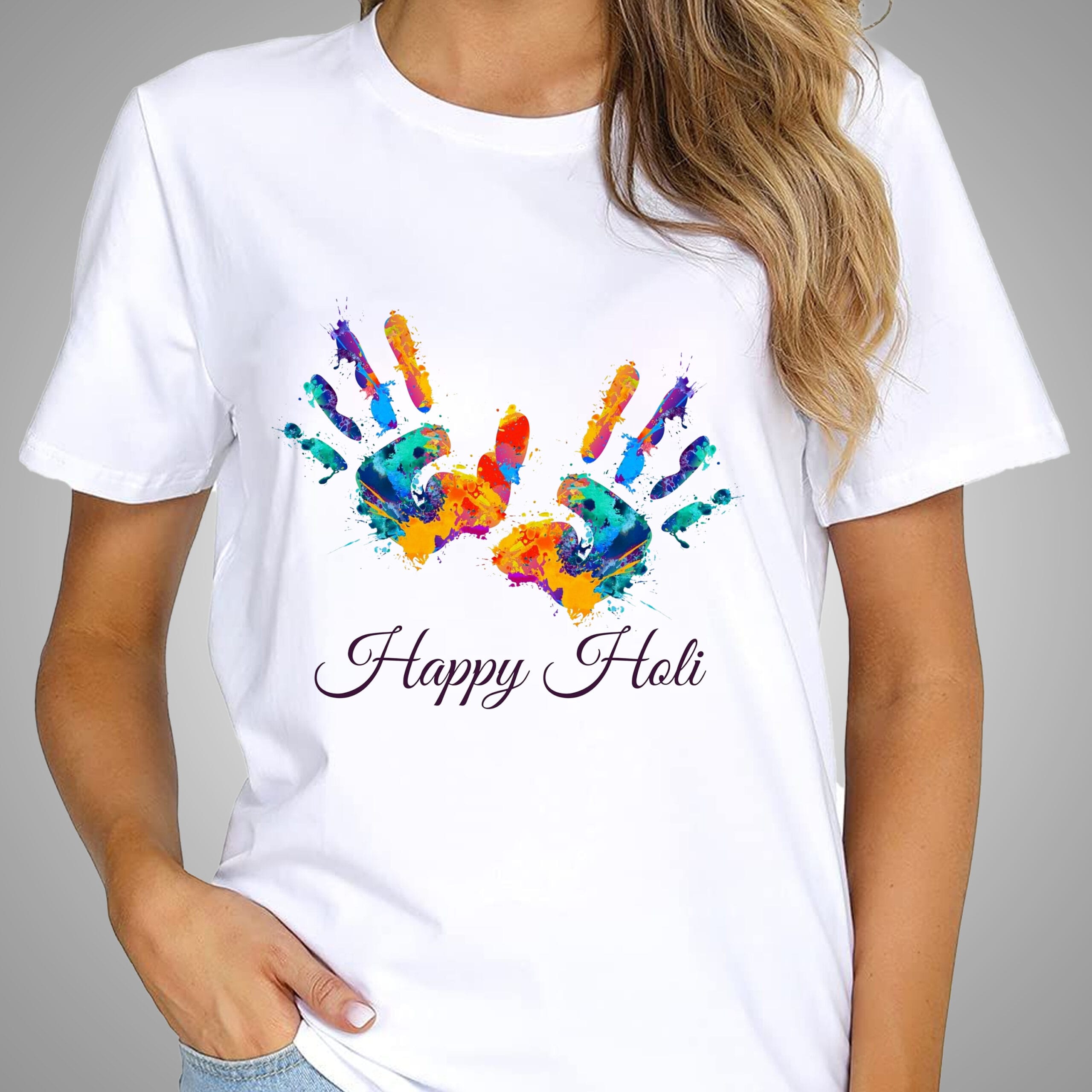 Happy Holi T-Shirt For Men and Women - Image 4
