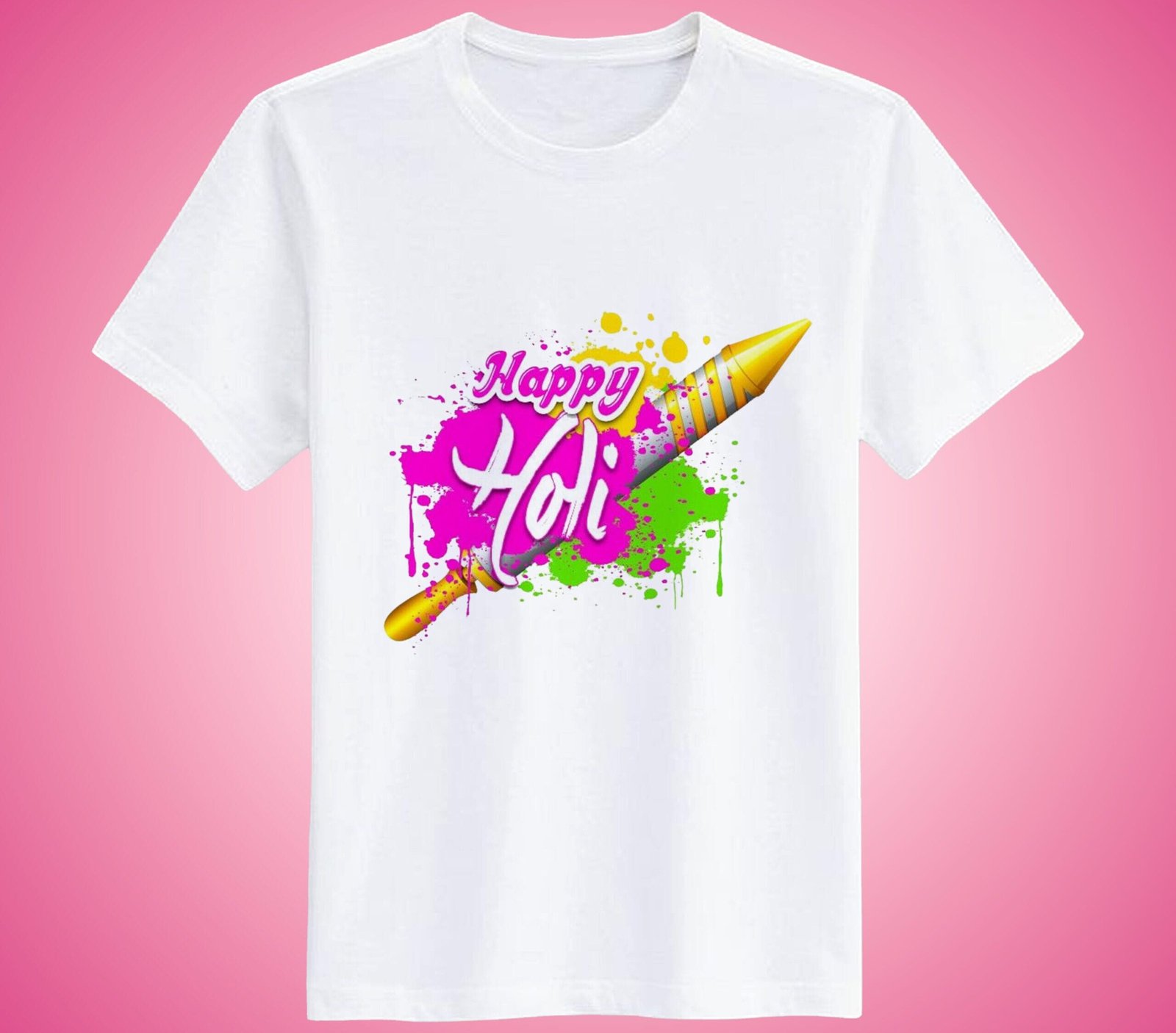 Happy Holi T-Shirt For Men and Women