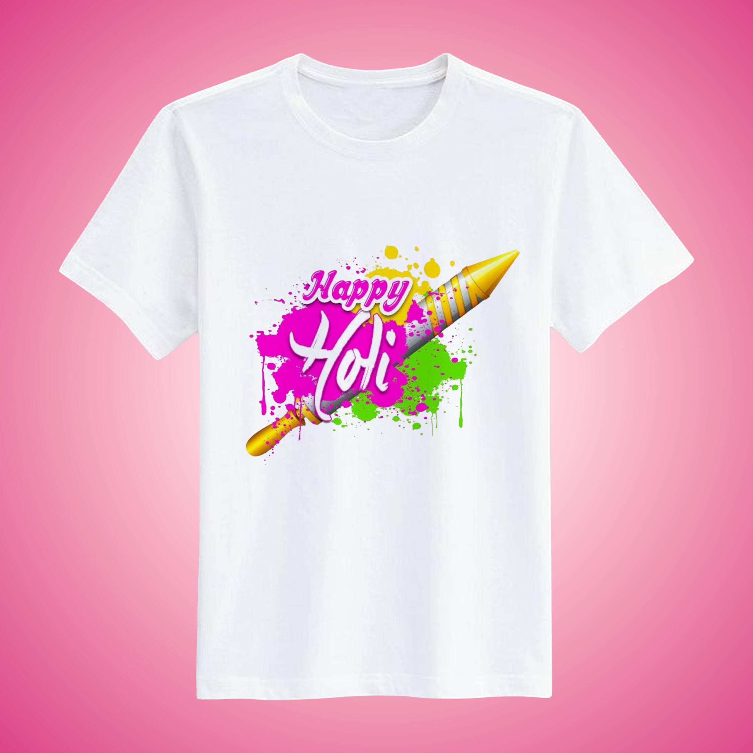 Happy Holi T-Shirt For Men and Women