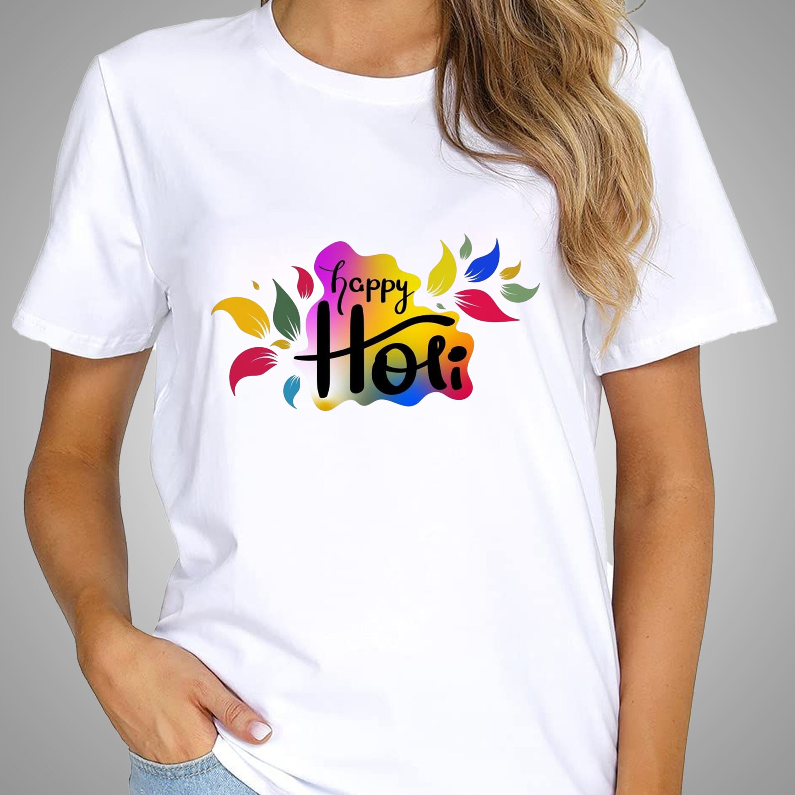 Happy Holi T-Shirt For Men and Women - Image 3