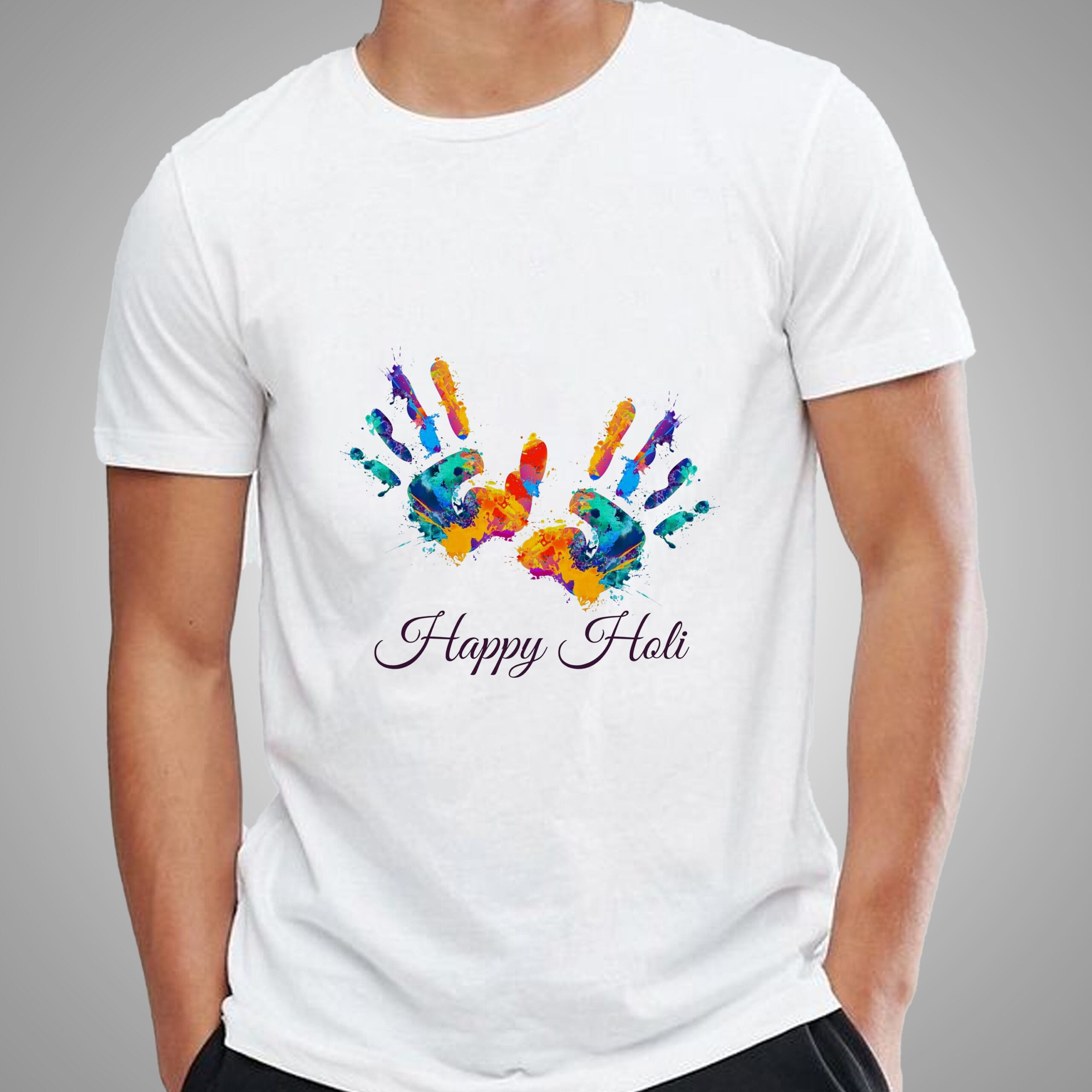 Happy Holi T-Shirt For Men and Women - Image 3