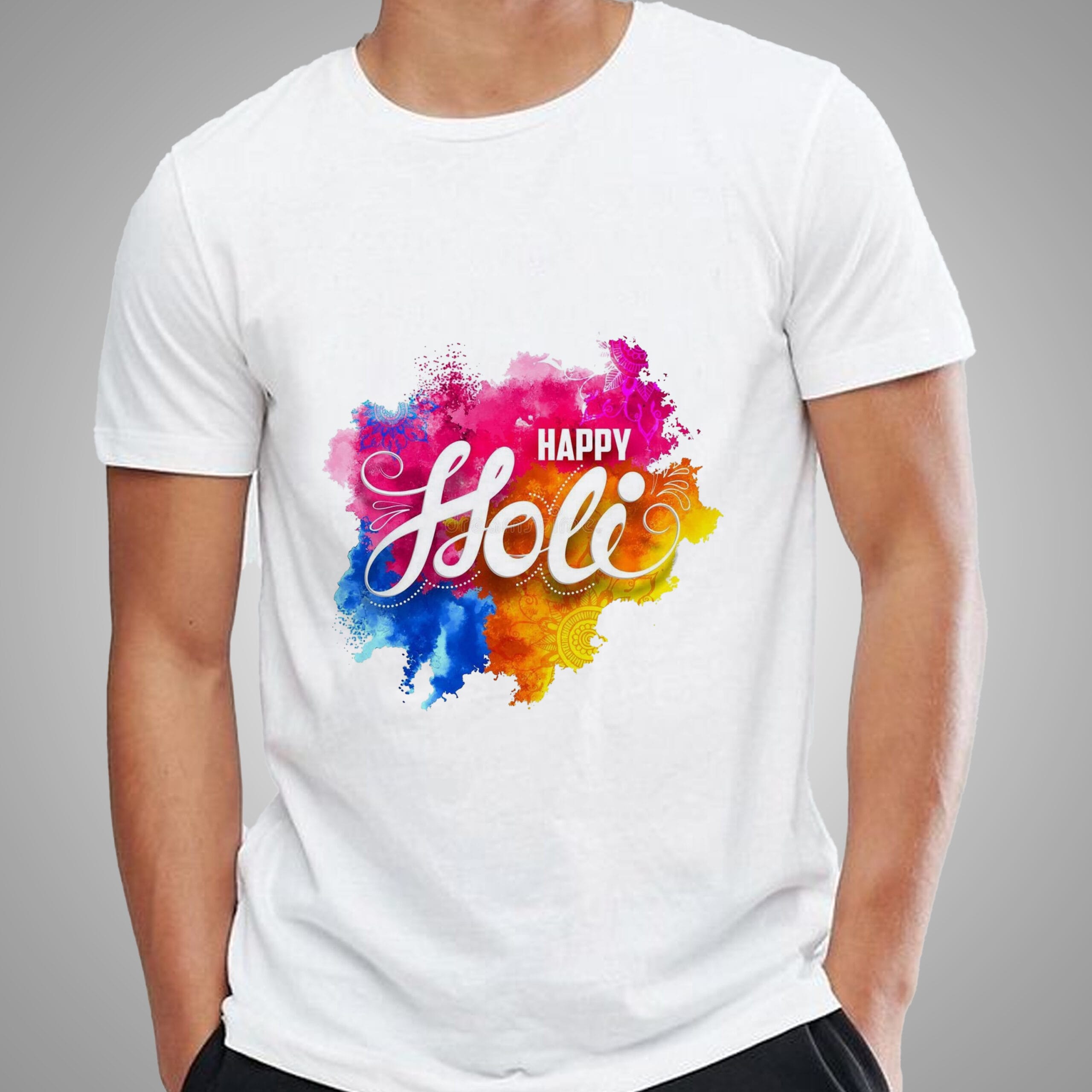 Happy Holi T-Shirt For Men and Women - Image 4