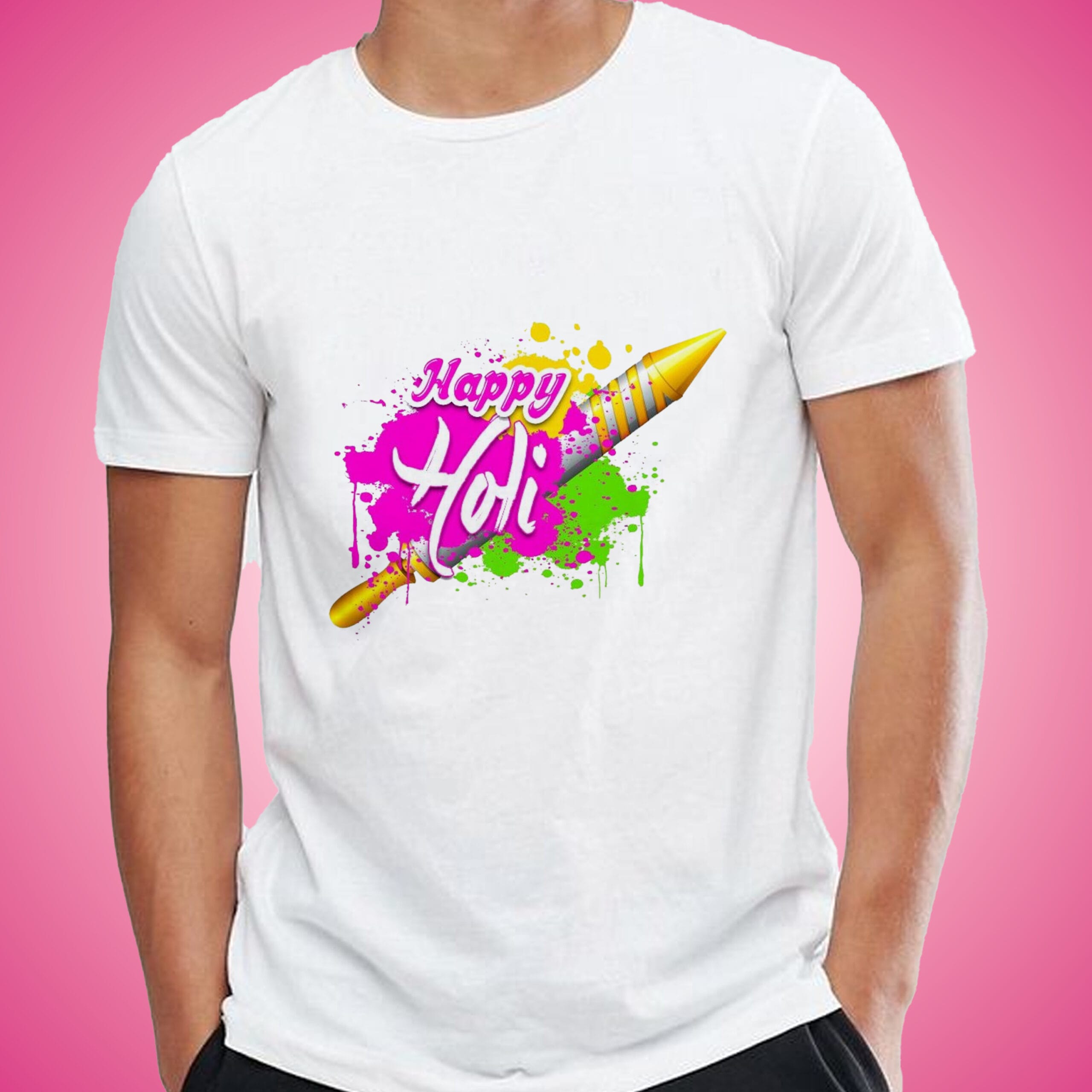 Happy Holi T-Shirt For Men and Women - Image 3