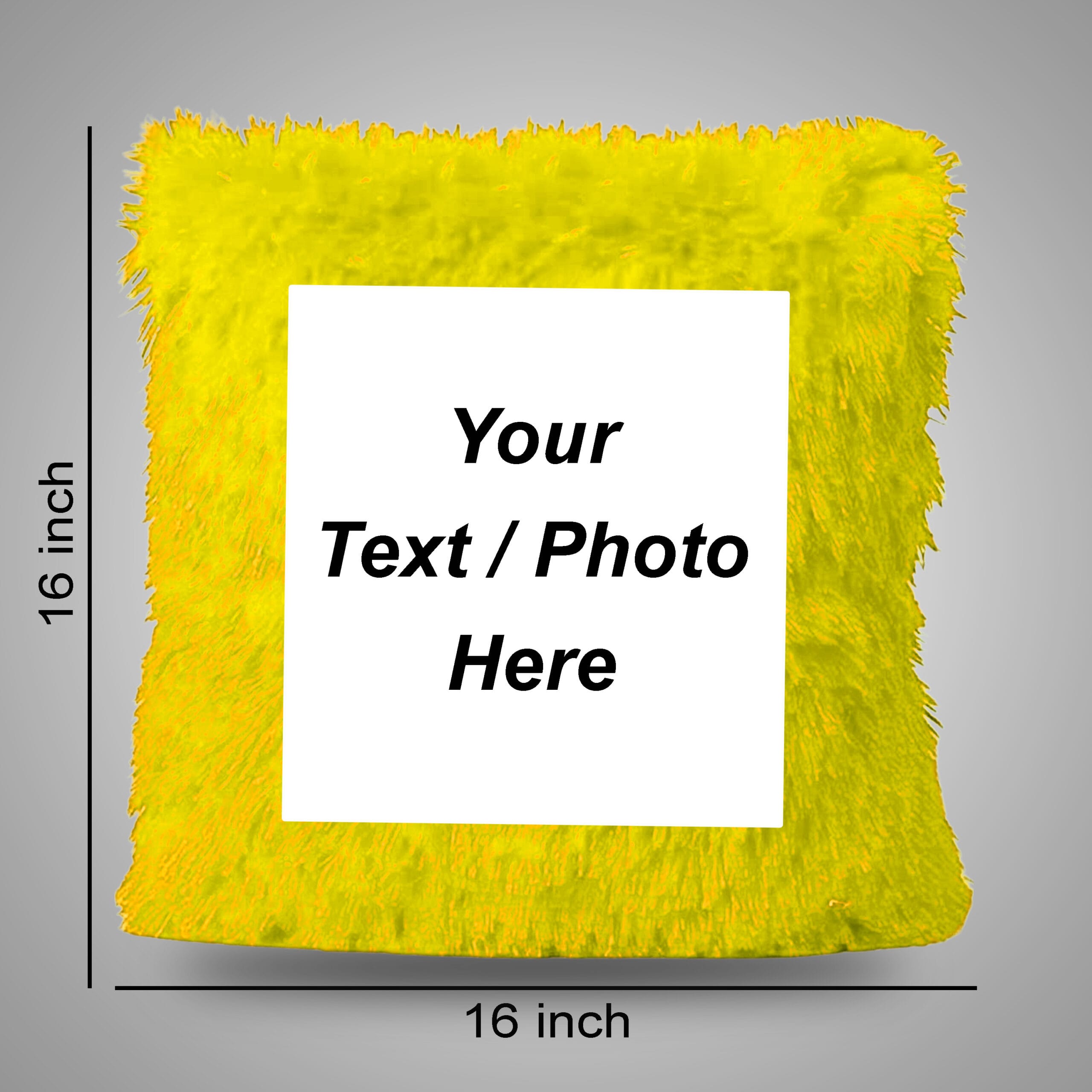 Personalized Photo Square Fur Pillow - Image 3