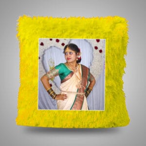 Personalized Photo Square Fur Pillow